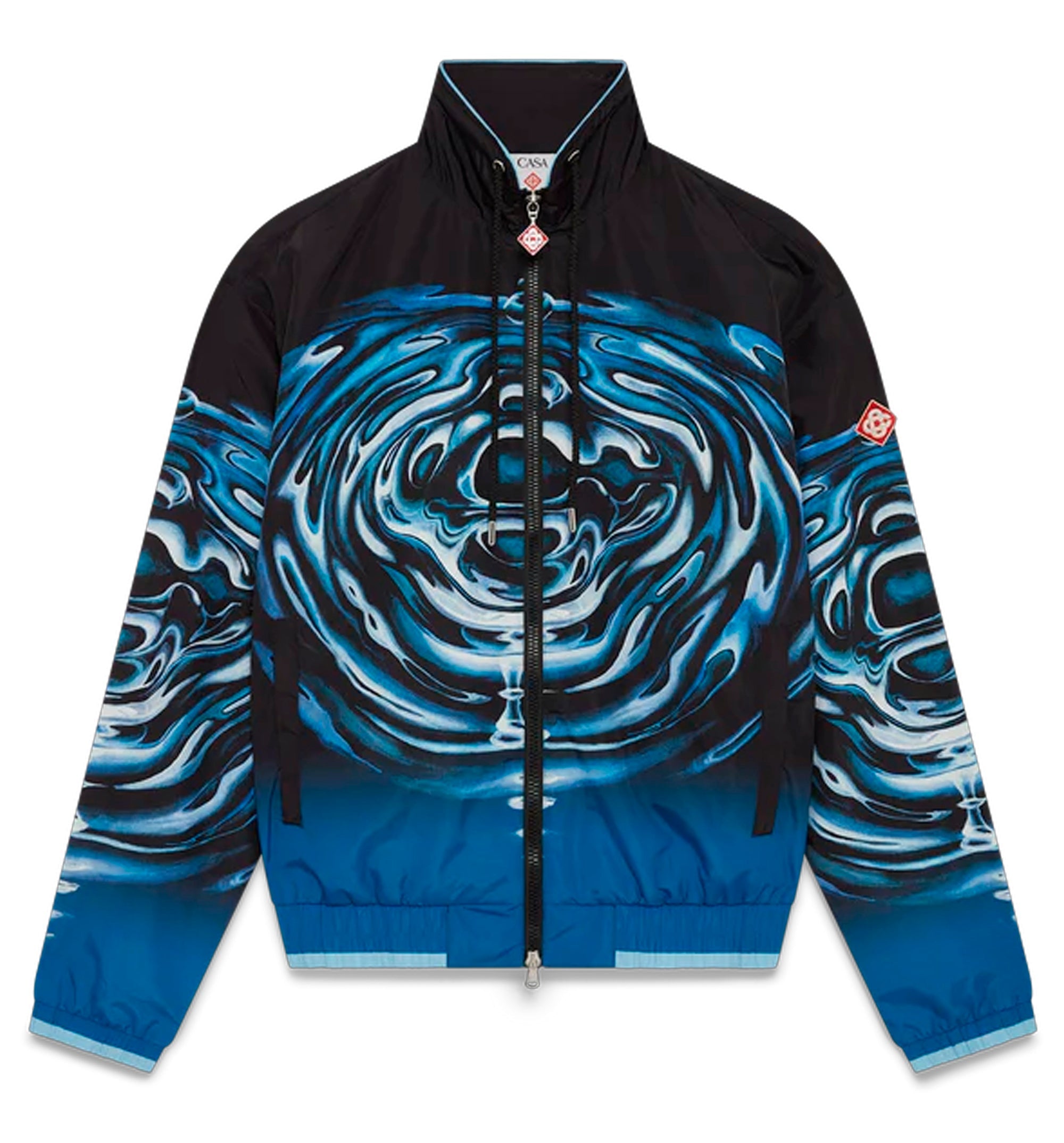 Warped Logo Ripple Windbreaker Jacket