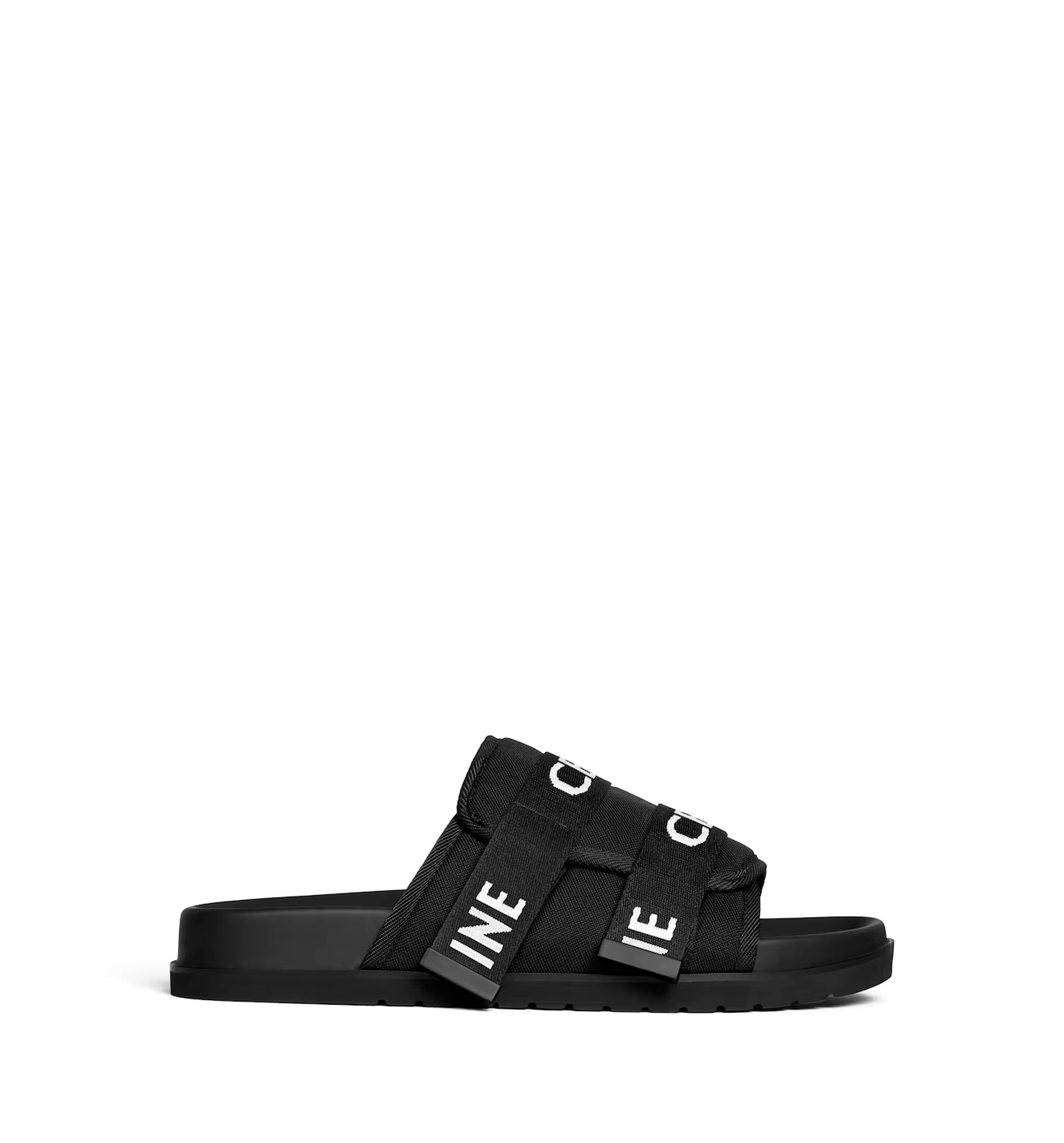 Celine Pitea Strappy Sandal In "Celine" Jacquard