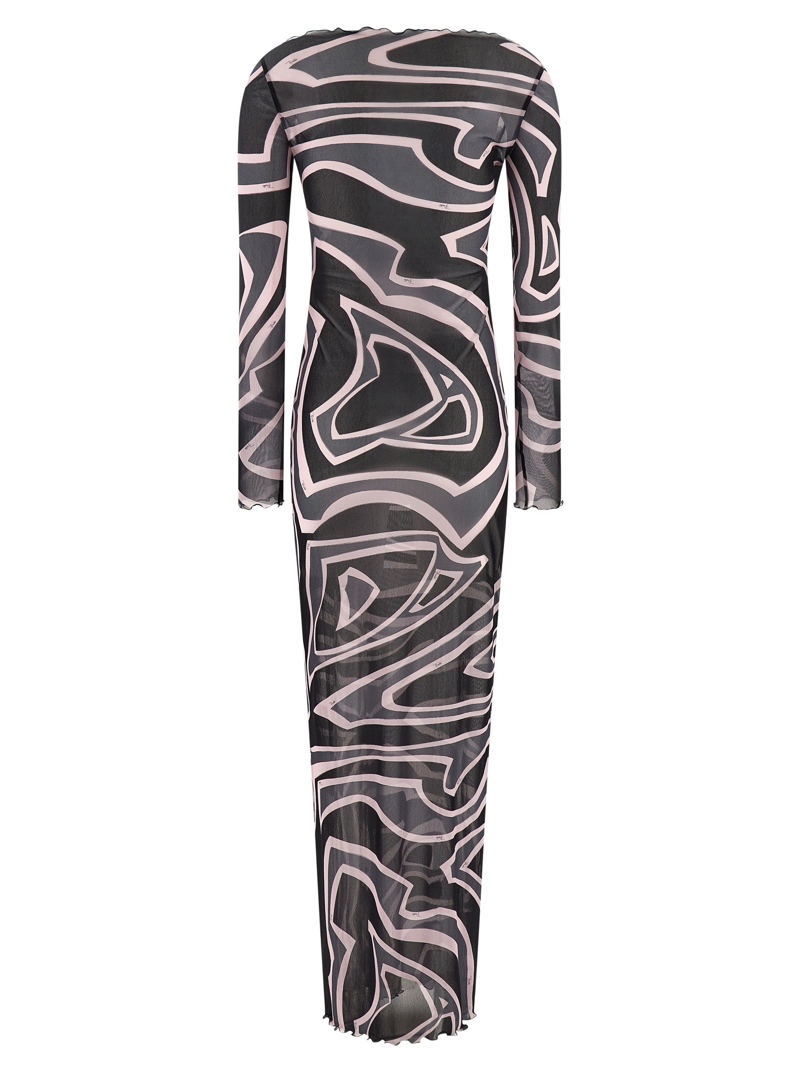 Labirinto Print Long Tulle Dress - Multicolour