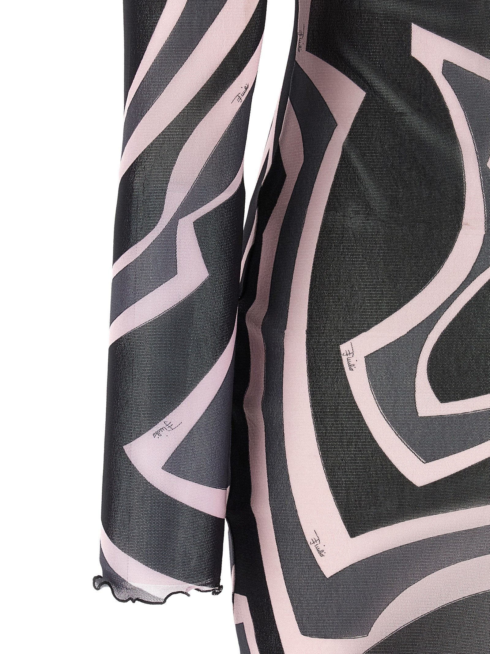 Labirinto Print Long Tulle Dress - Multicolour