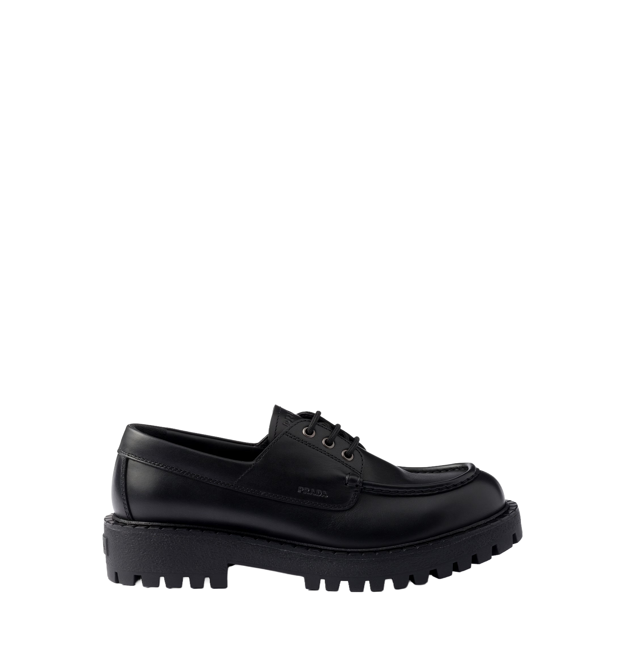 Laced leather loafers