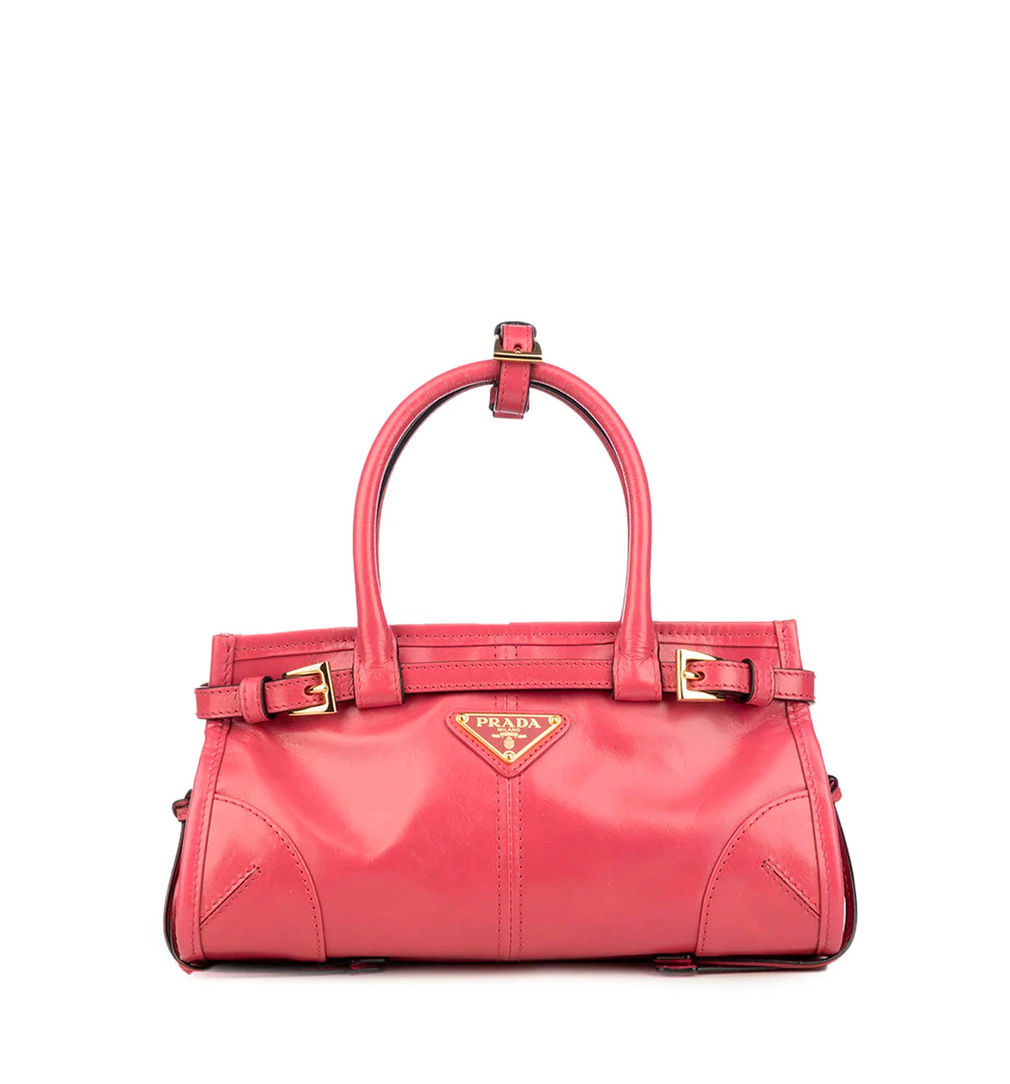 Fuchsia leather mini Prada Bonnie handbag