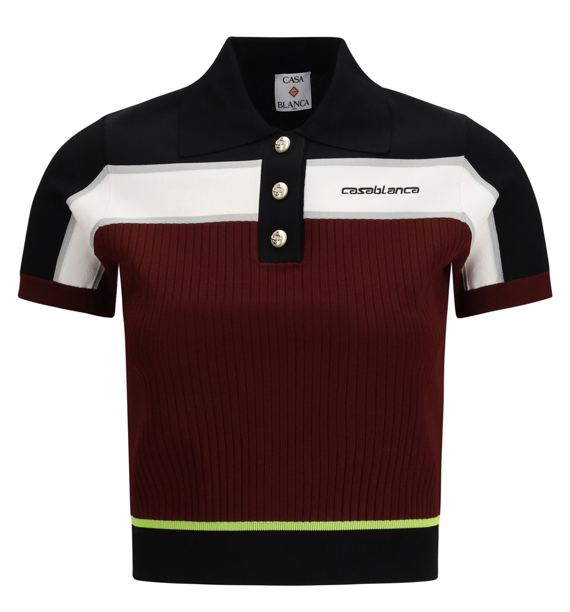 Striped Short Sleeve Polo Shirt