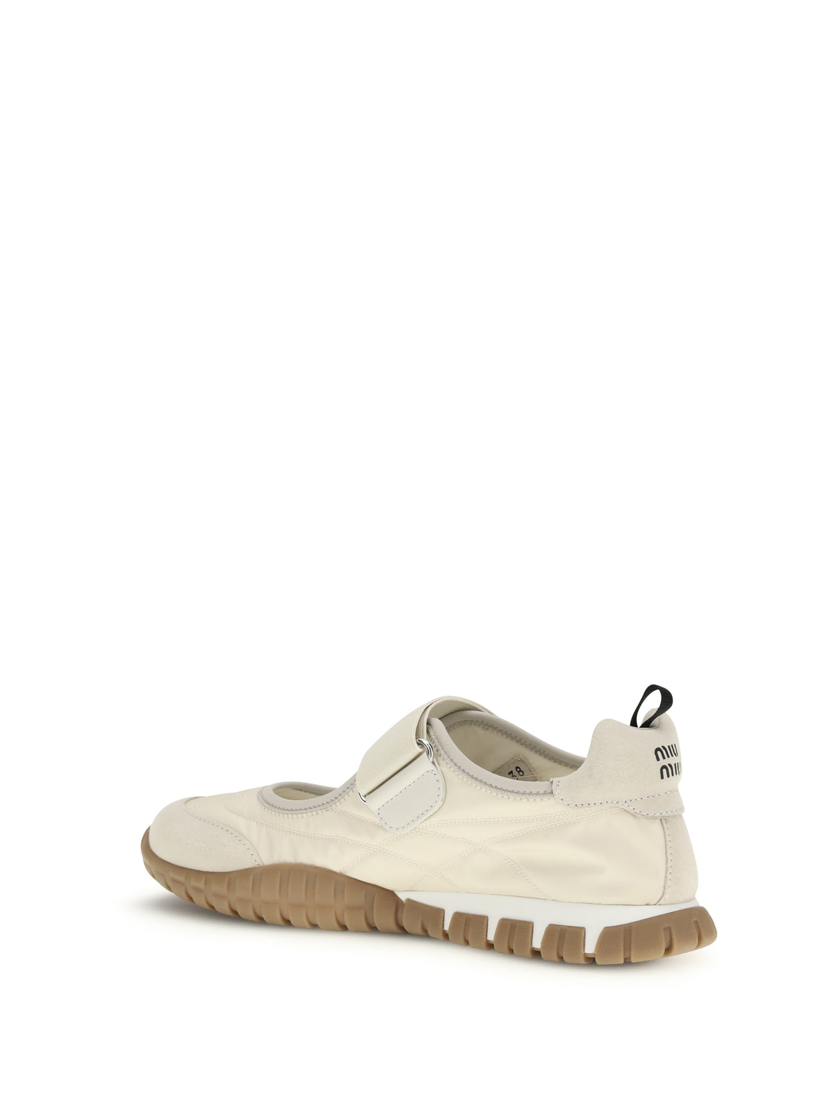Tyre Technical Fabric And Suede Ballerinas