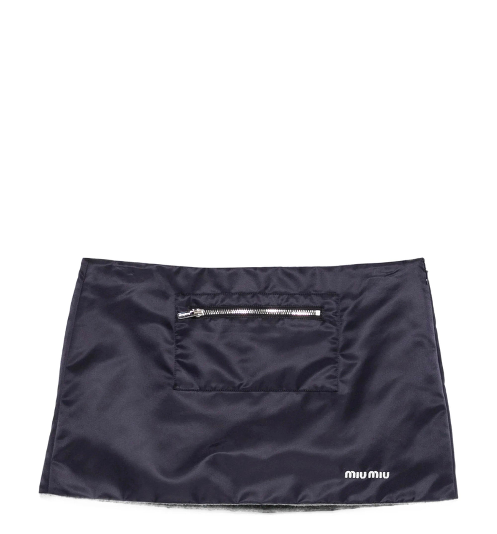 Technical gazar and fleece skirt