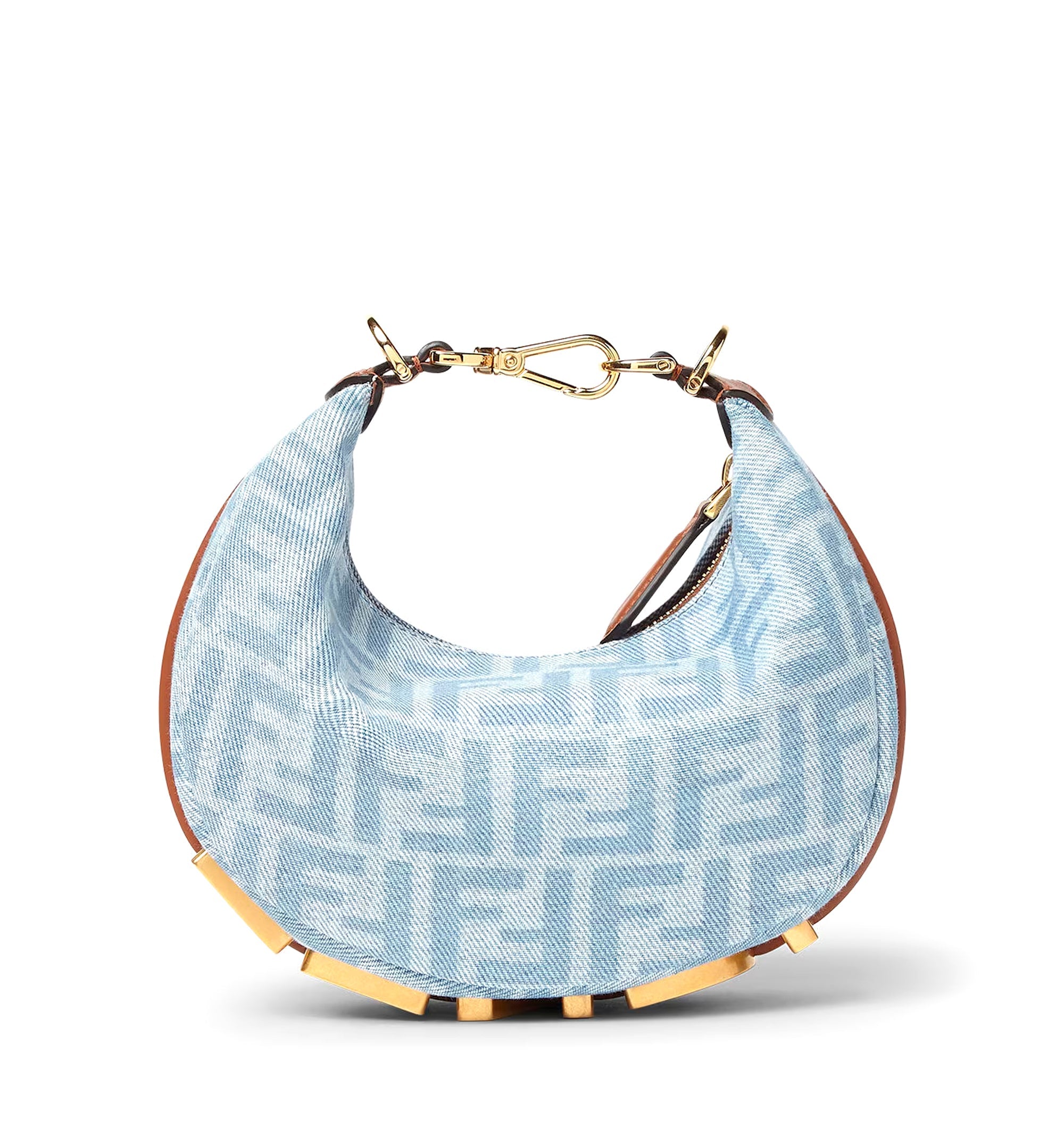 Light blue FF denim mini-bag