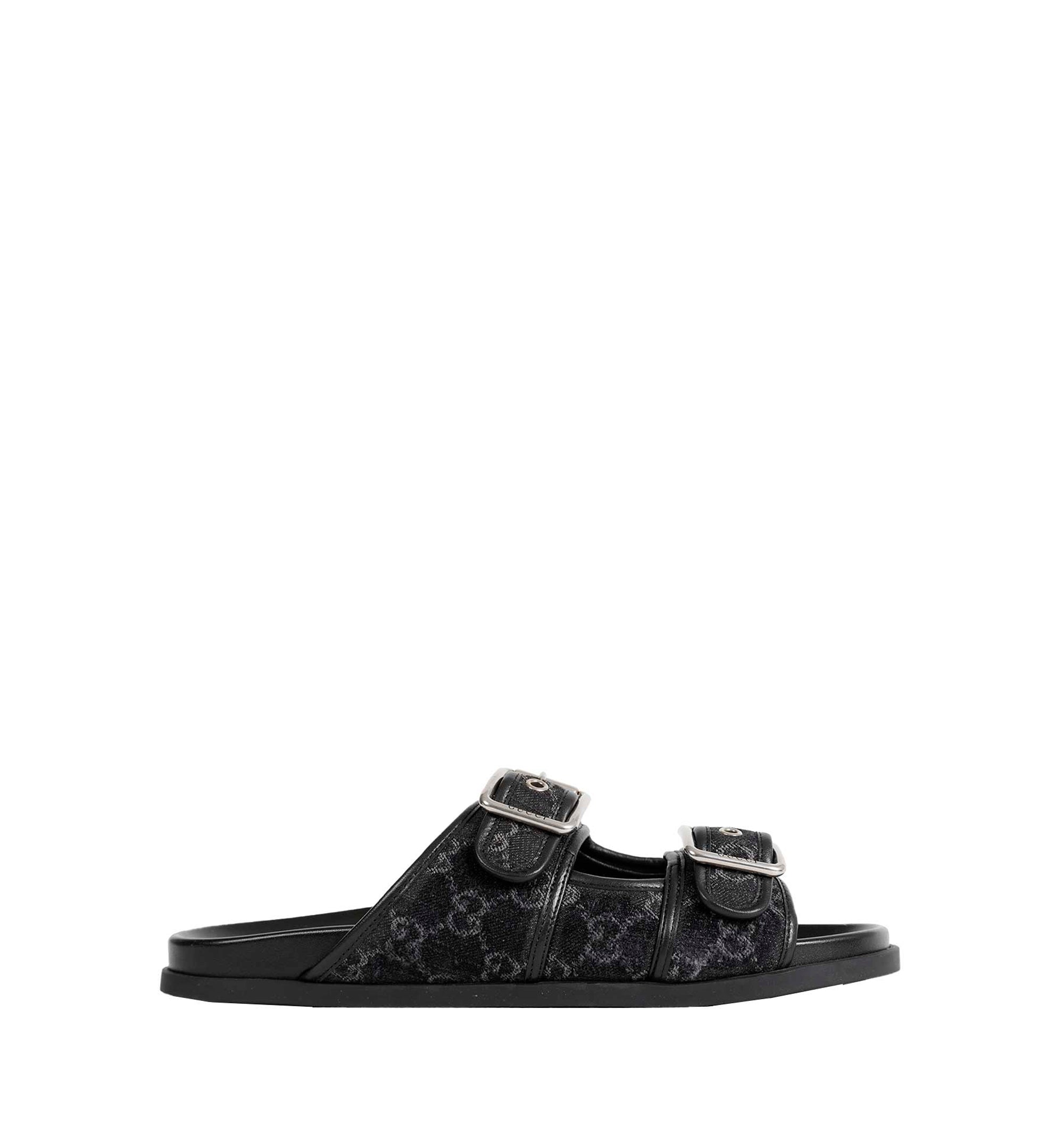 Men's slide sandal with buckles