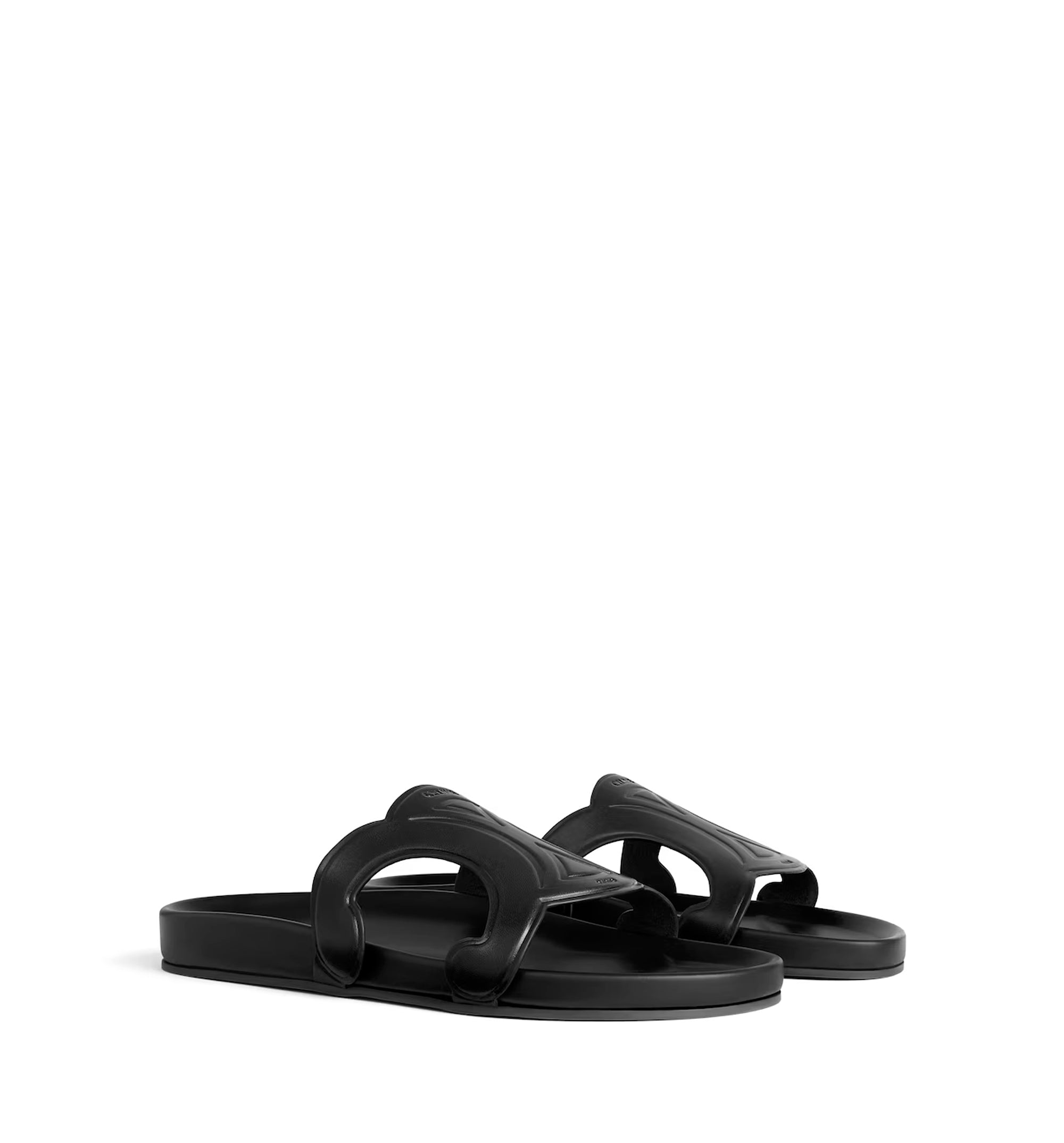 Triomphe Slide In Calfskin Vegetal Tanning