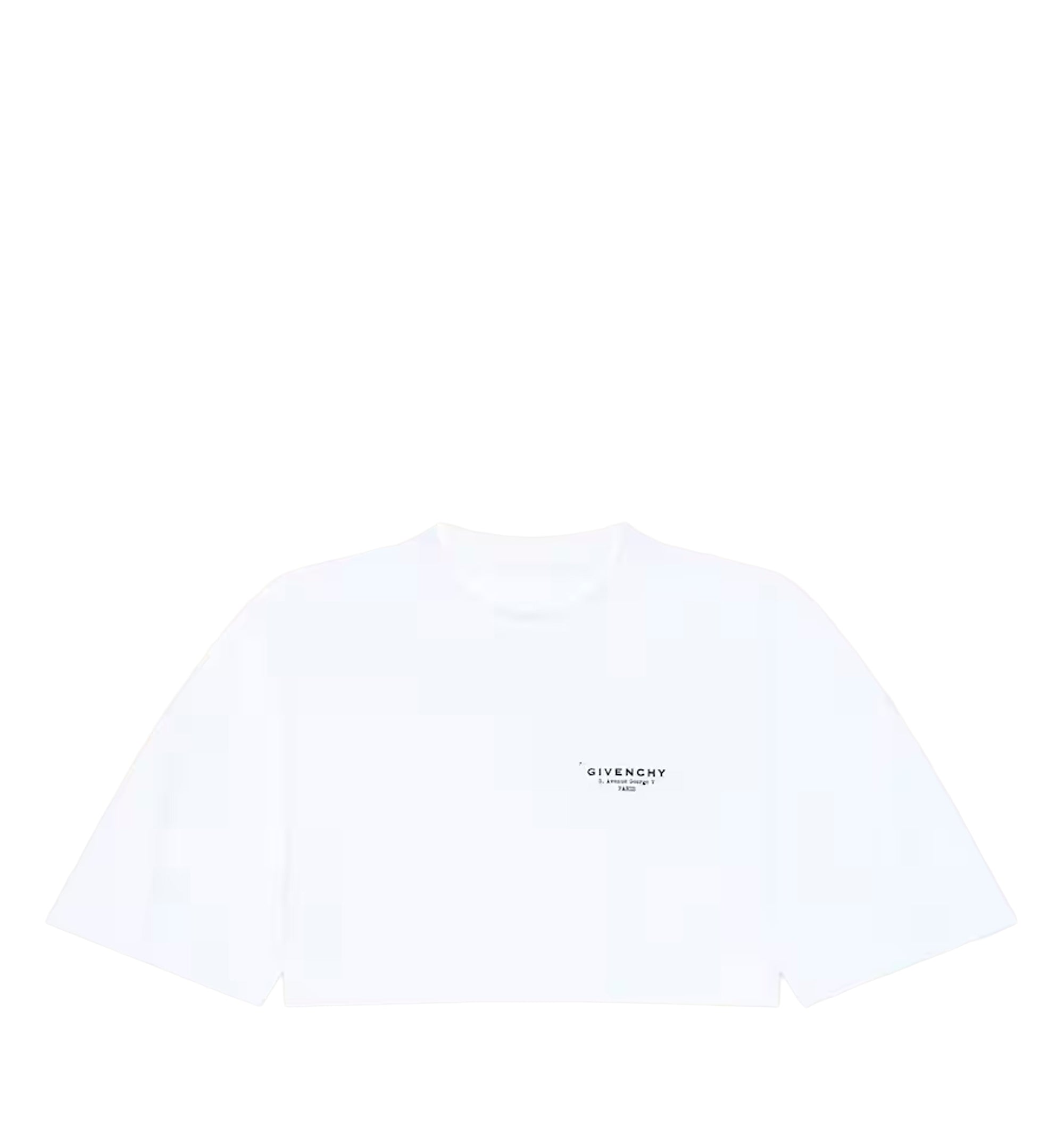 Cropped fit t-shirt in cotton with GIVENCHY Stamp print