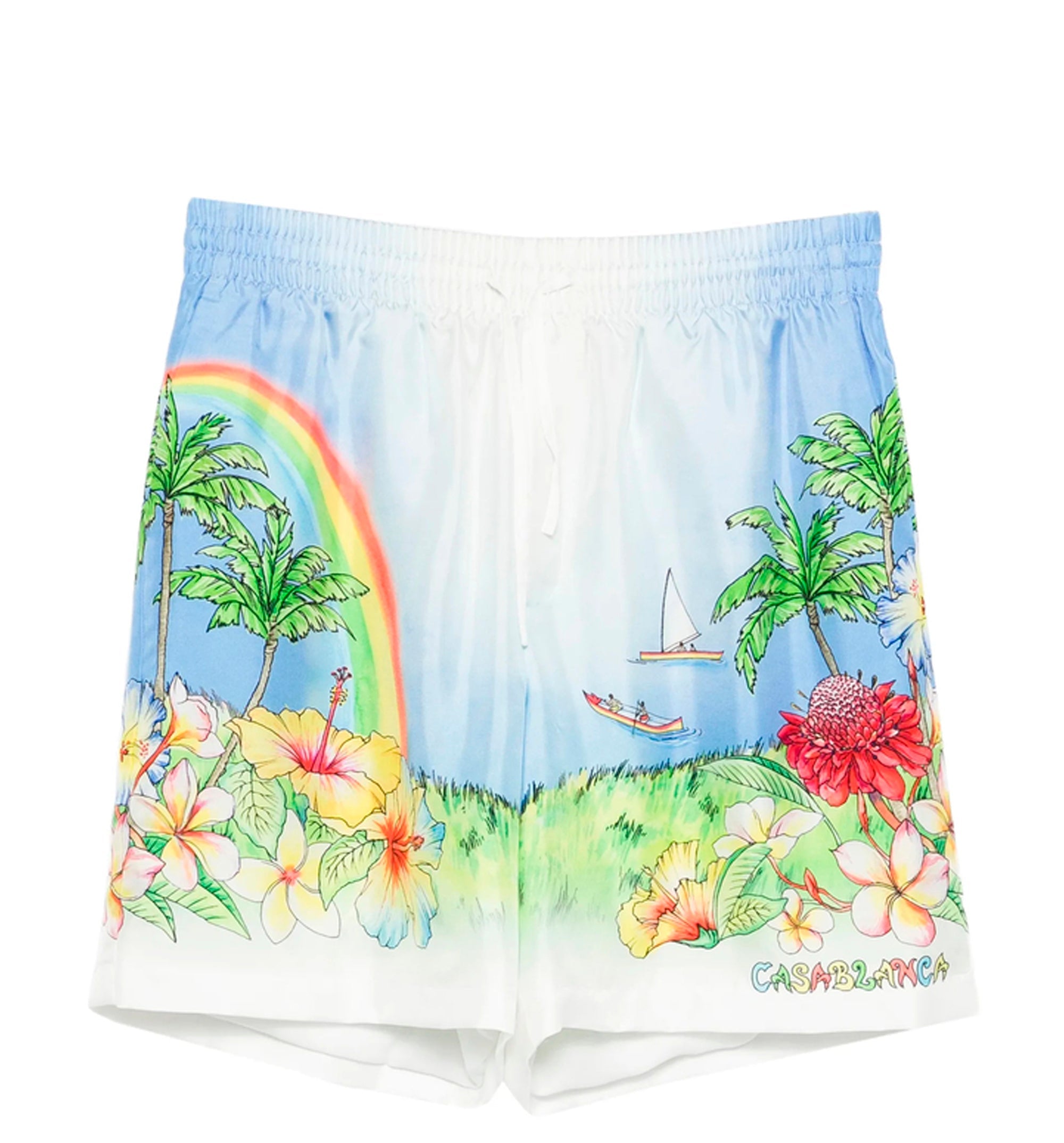 Aloha Print-detail Shorts