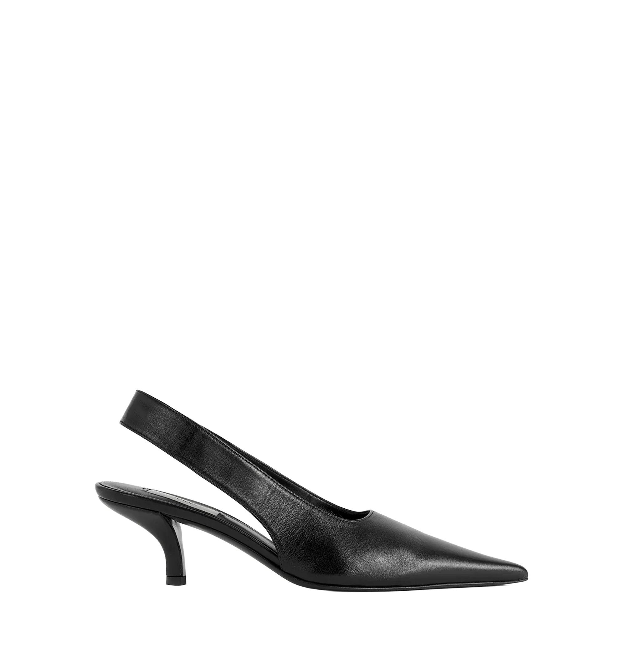 Classic leather slingbacks black