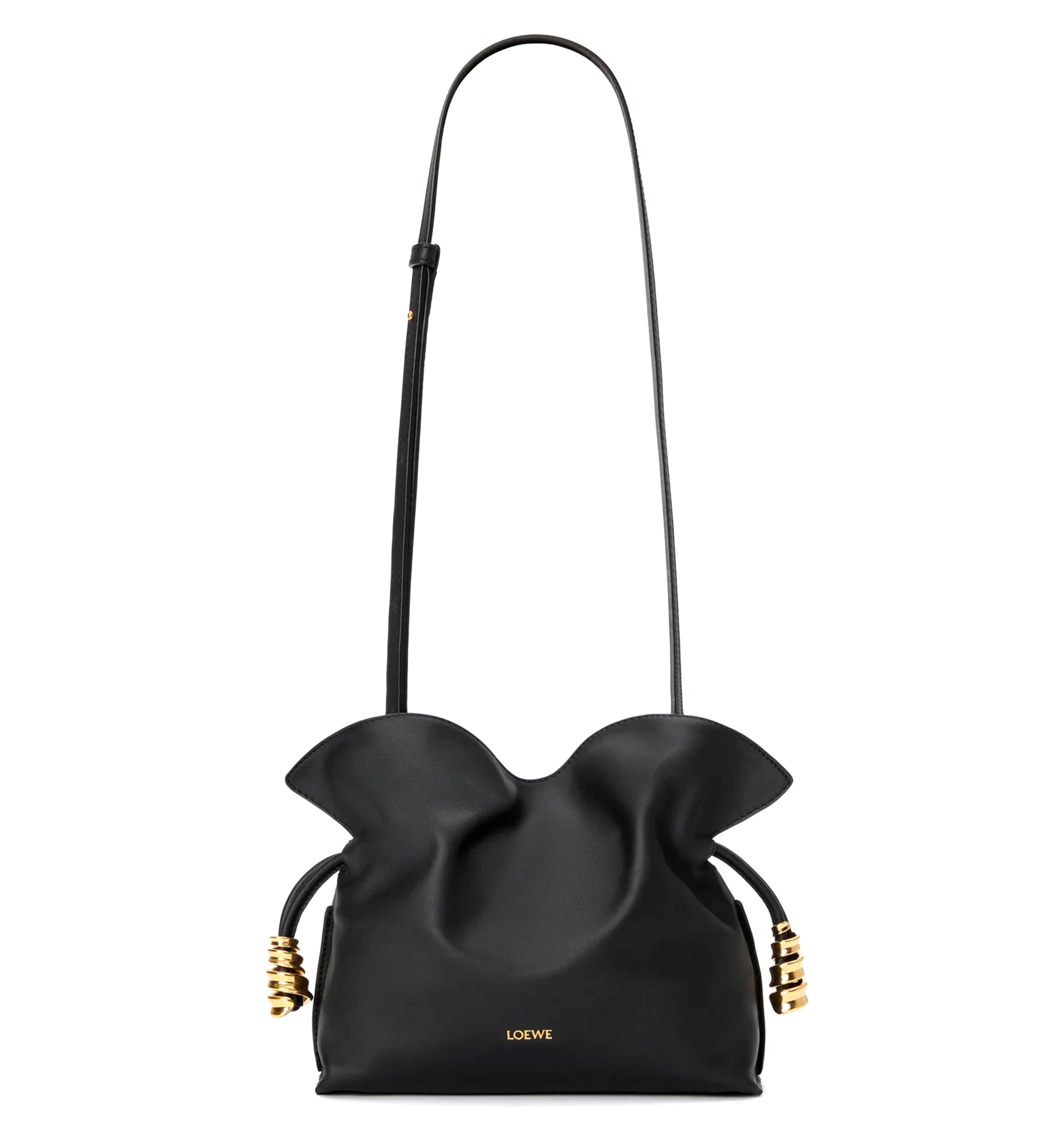 Mini Coil Flamenco clutch in nappa calfskin