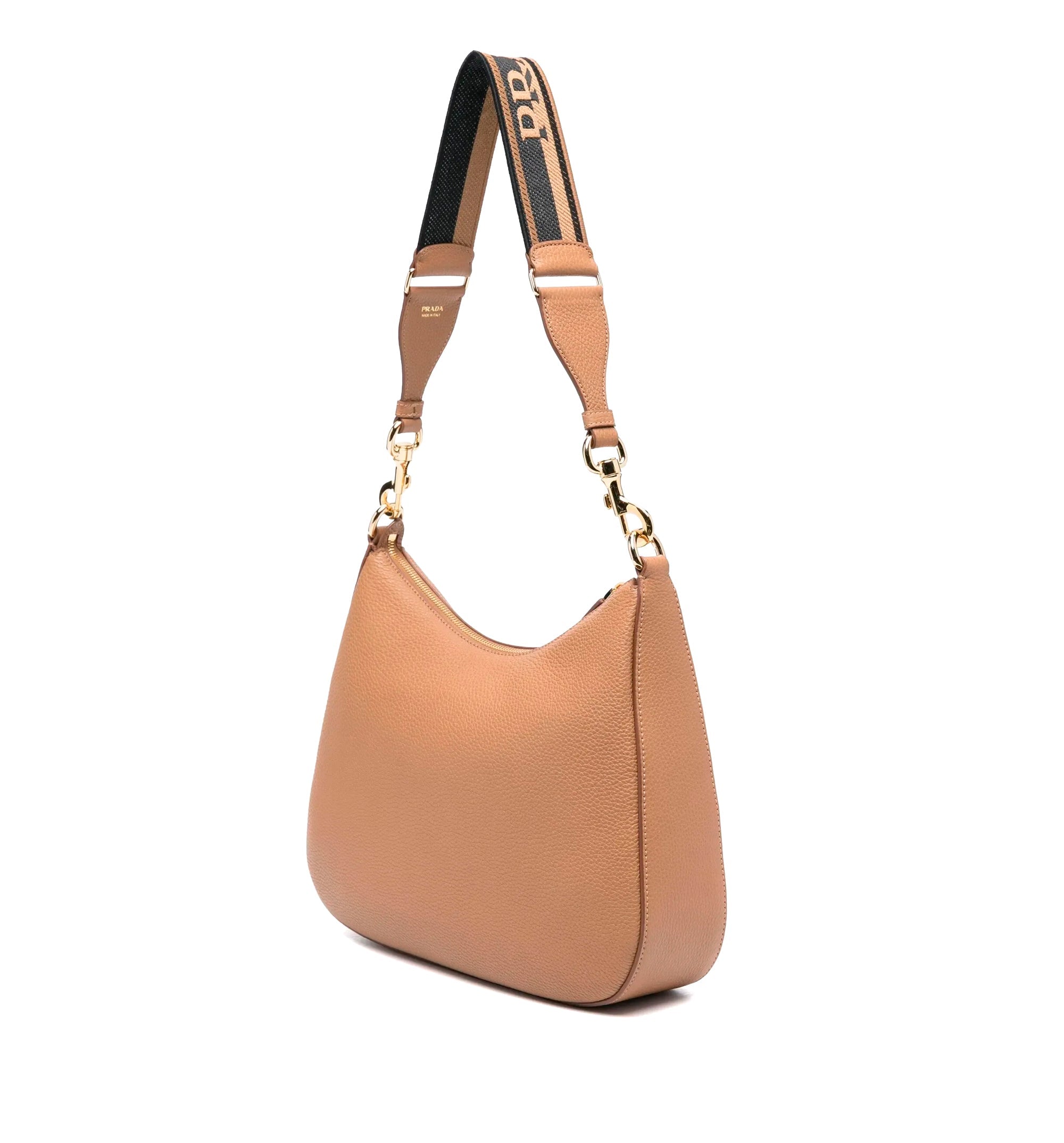 Logo-embossed Leather Shoulder Bag