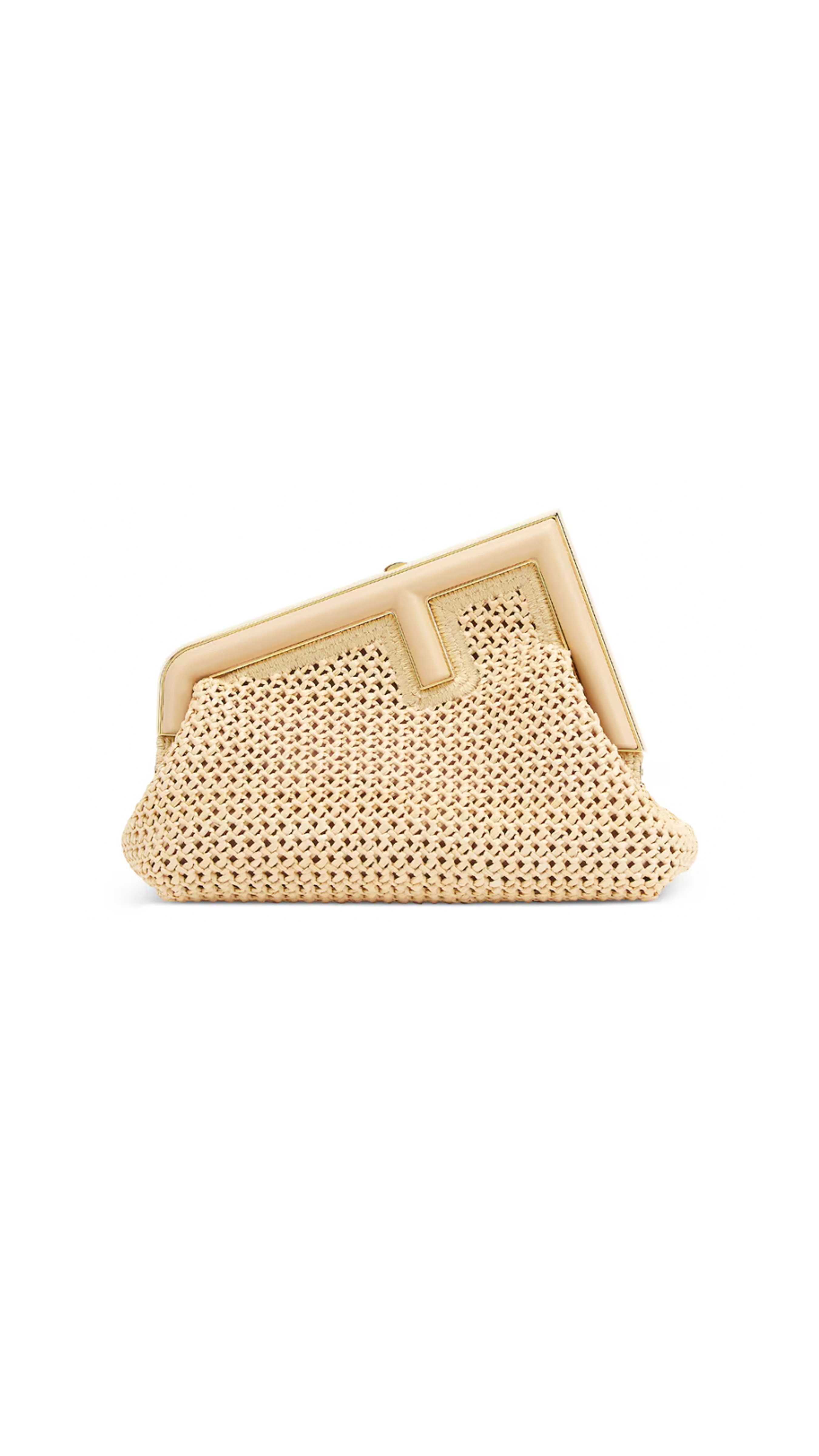 Fendi First Small Macramé Bag - Natural