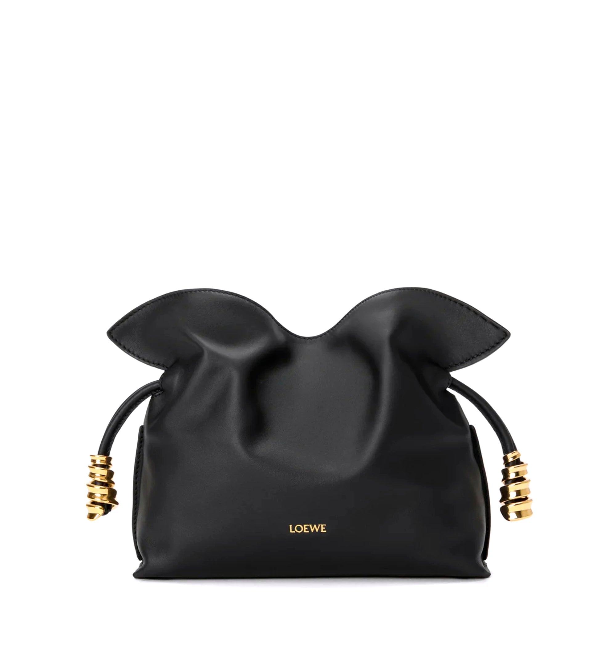 Mini Coil Flamenco clutch in nappa calfskin