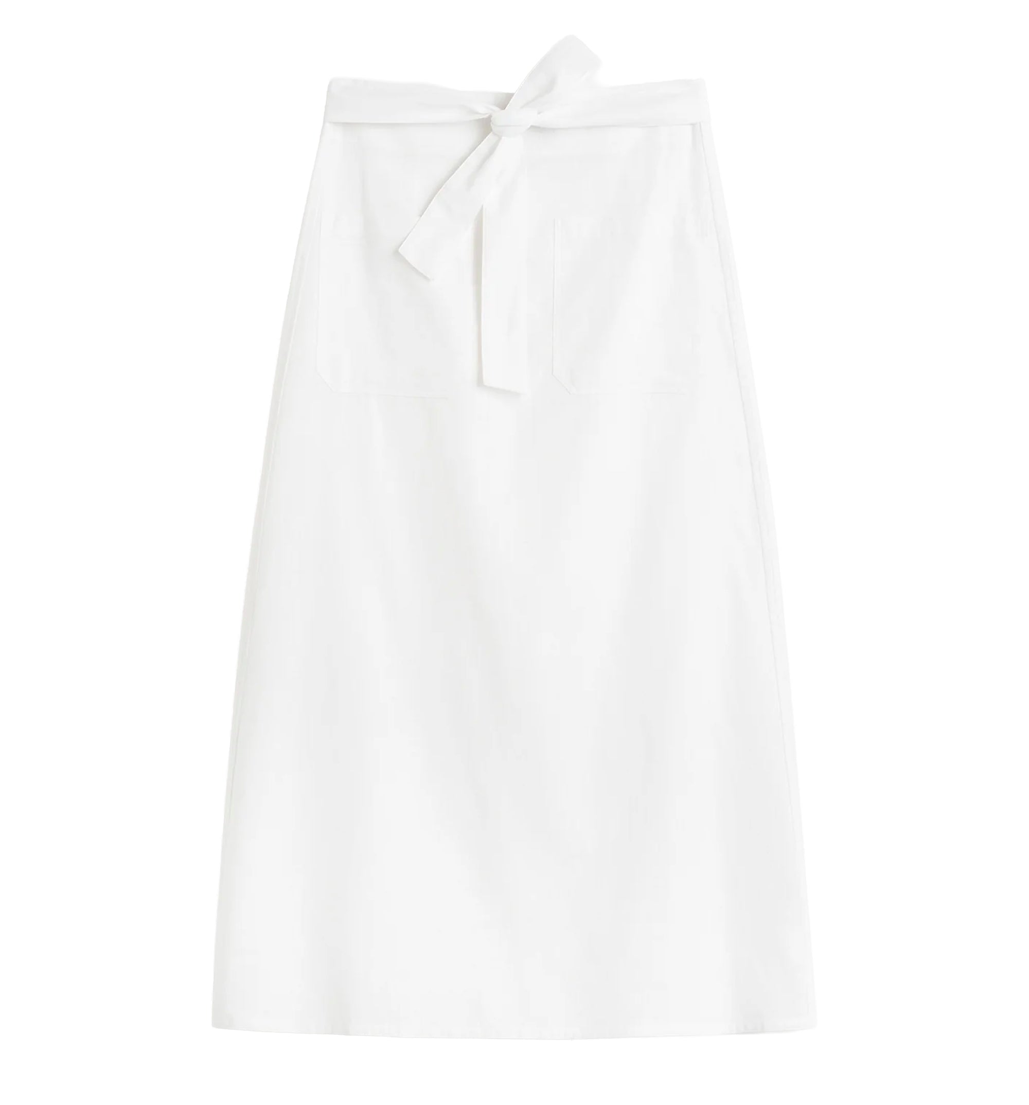 Tie-waist skirt white