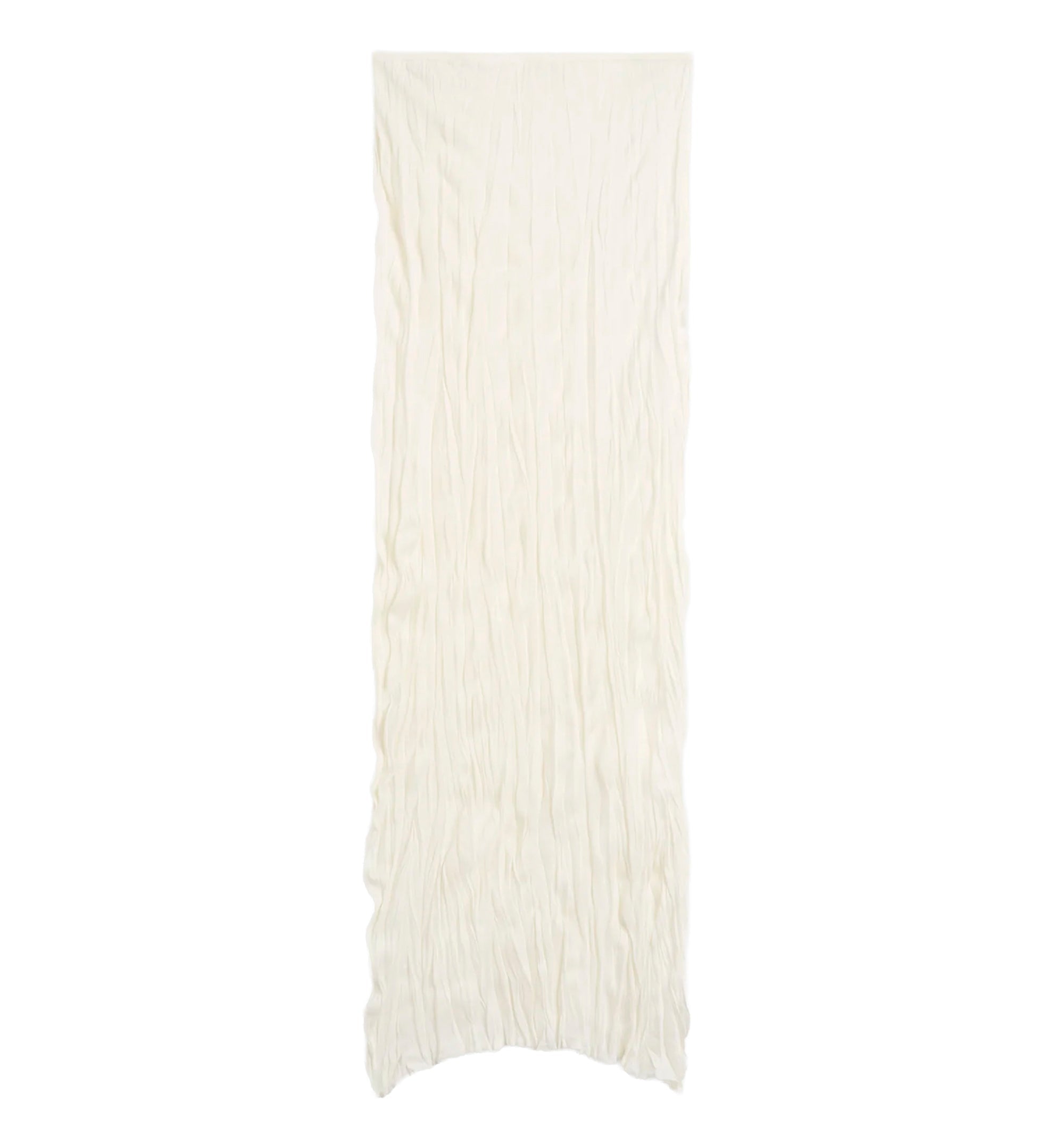Crinkled knit skirt white