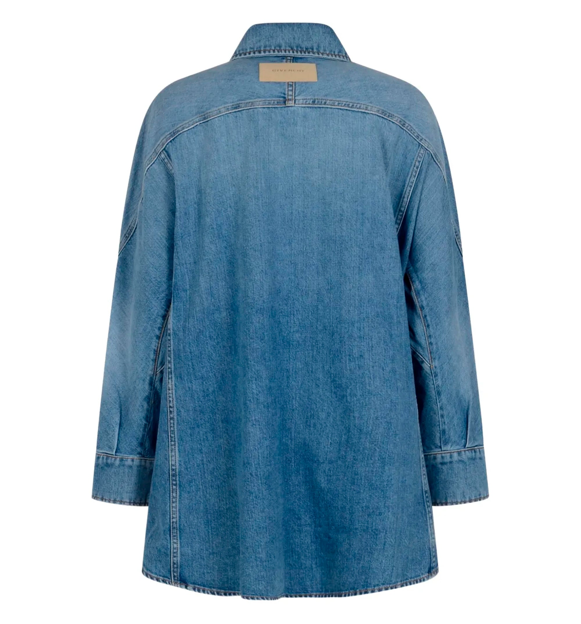 Denim Button-fastening Shirt