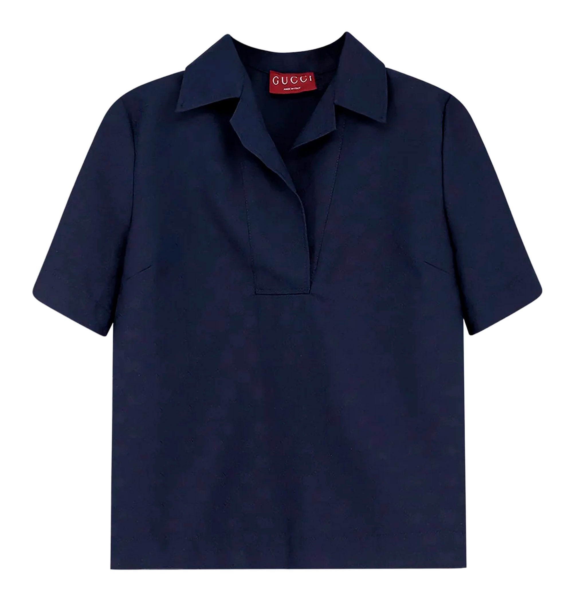 Fabric polo shirt with GG pattern