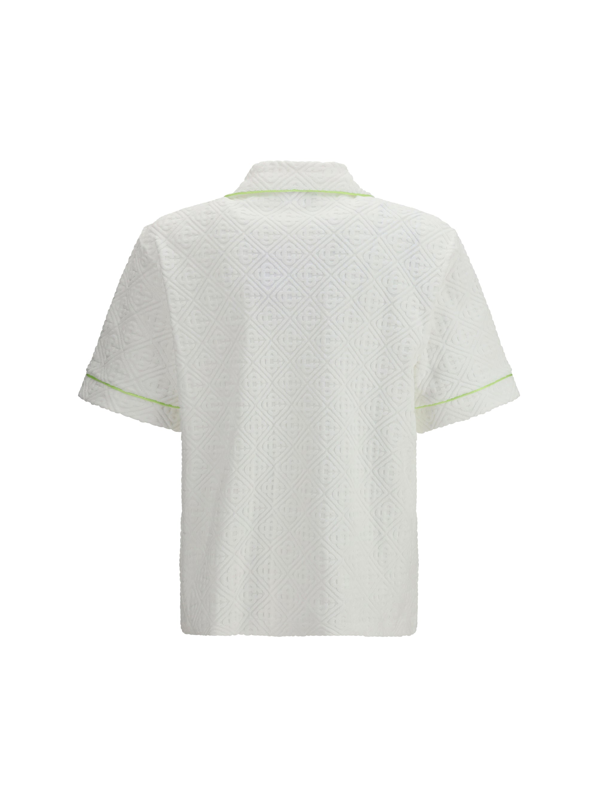 White Short Sleeve Towelling Shirt