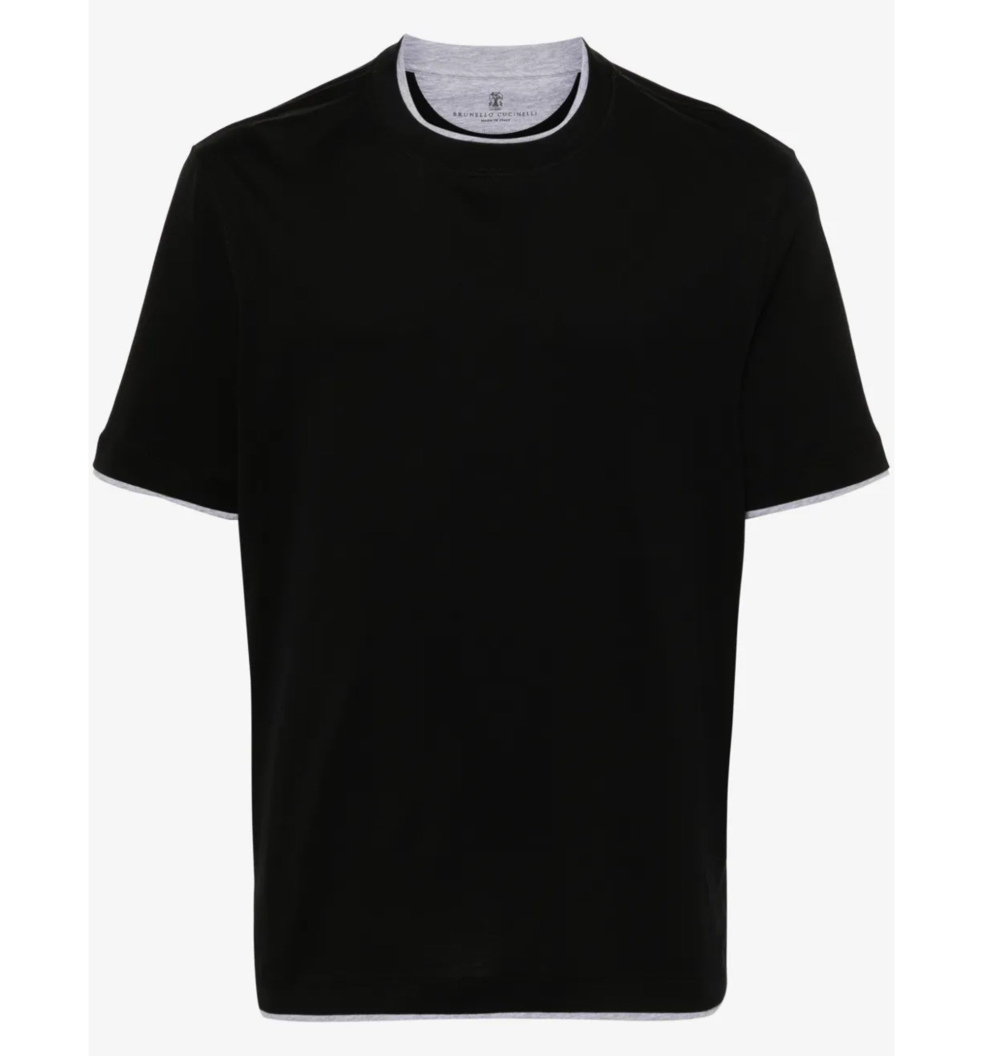 Layered cotton T-shirt