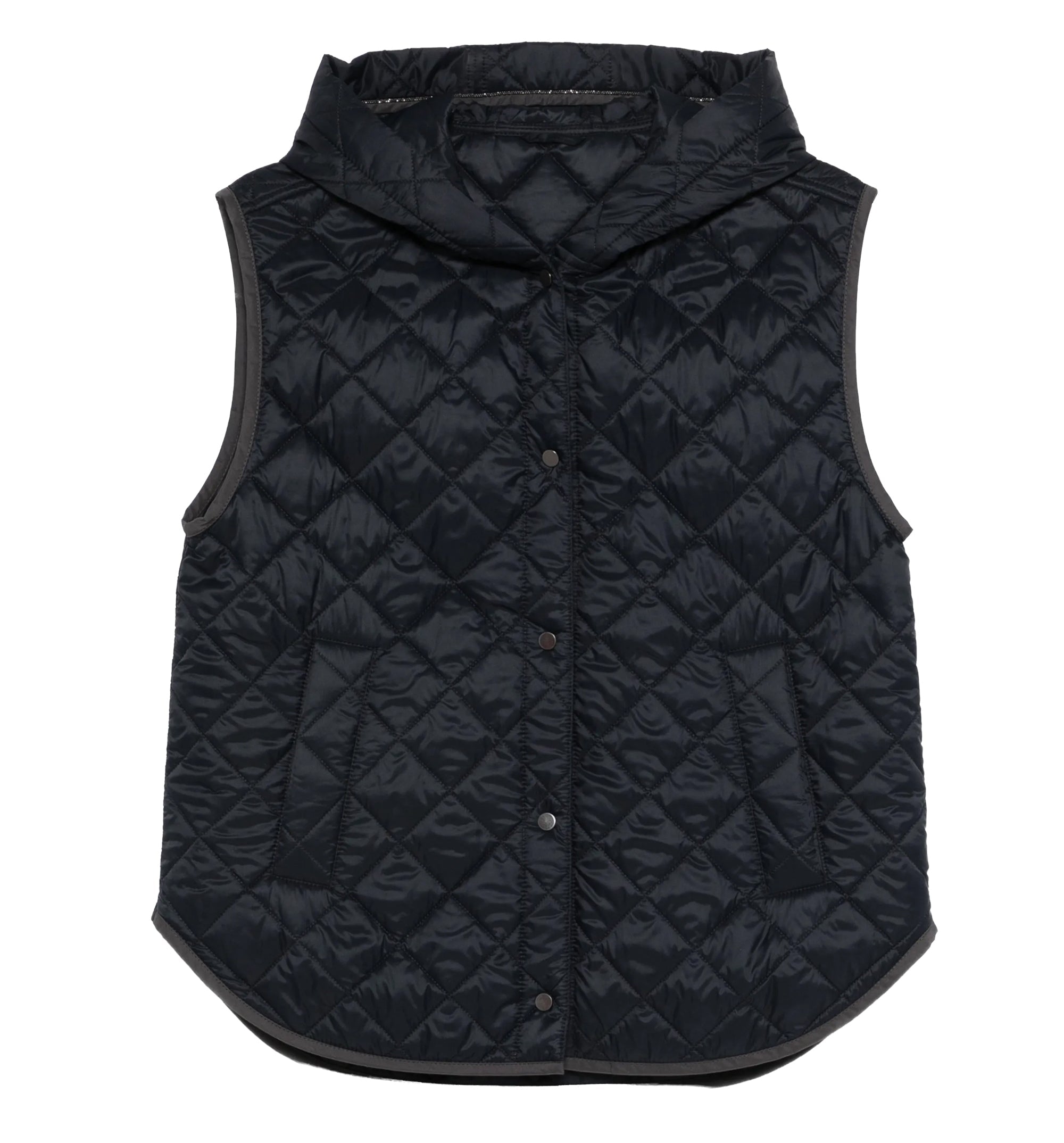 Hooded quilted gilet
