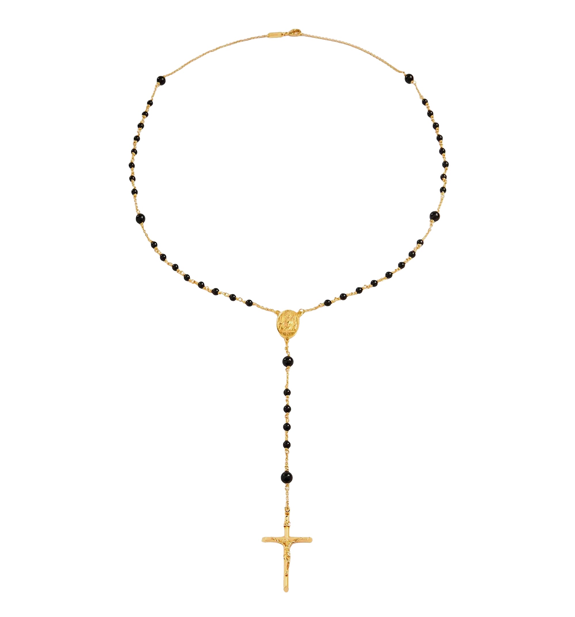 Brass necklace with cross