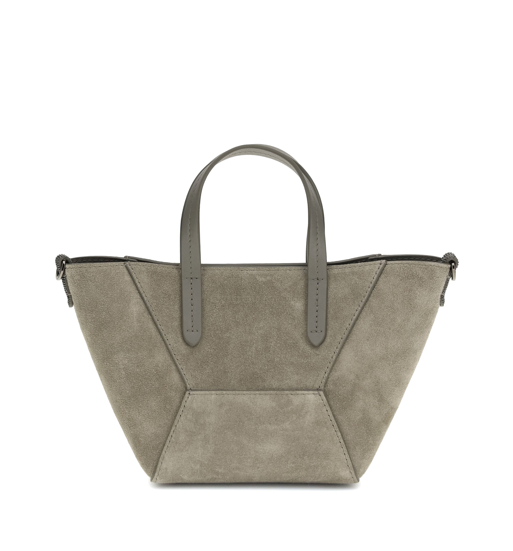 Mini embossed-logo tote bag