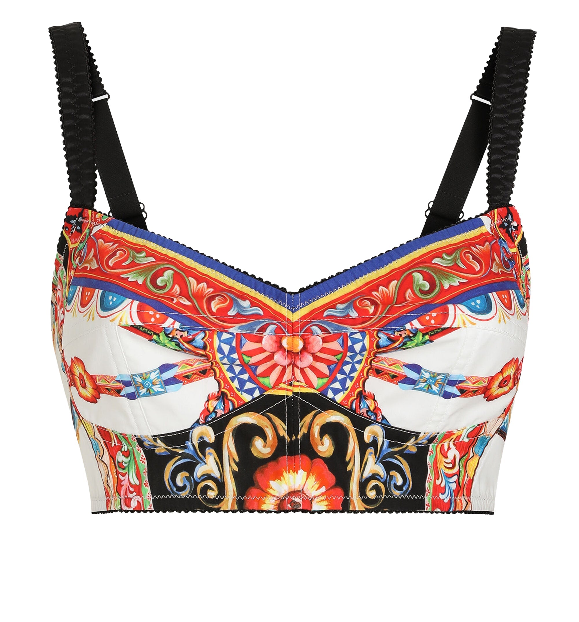 Carretto-print poplin top