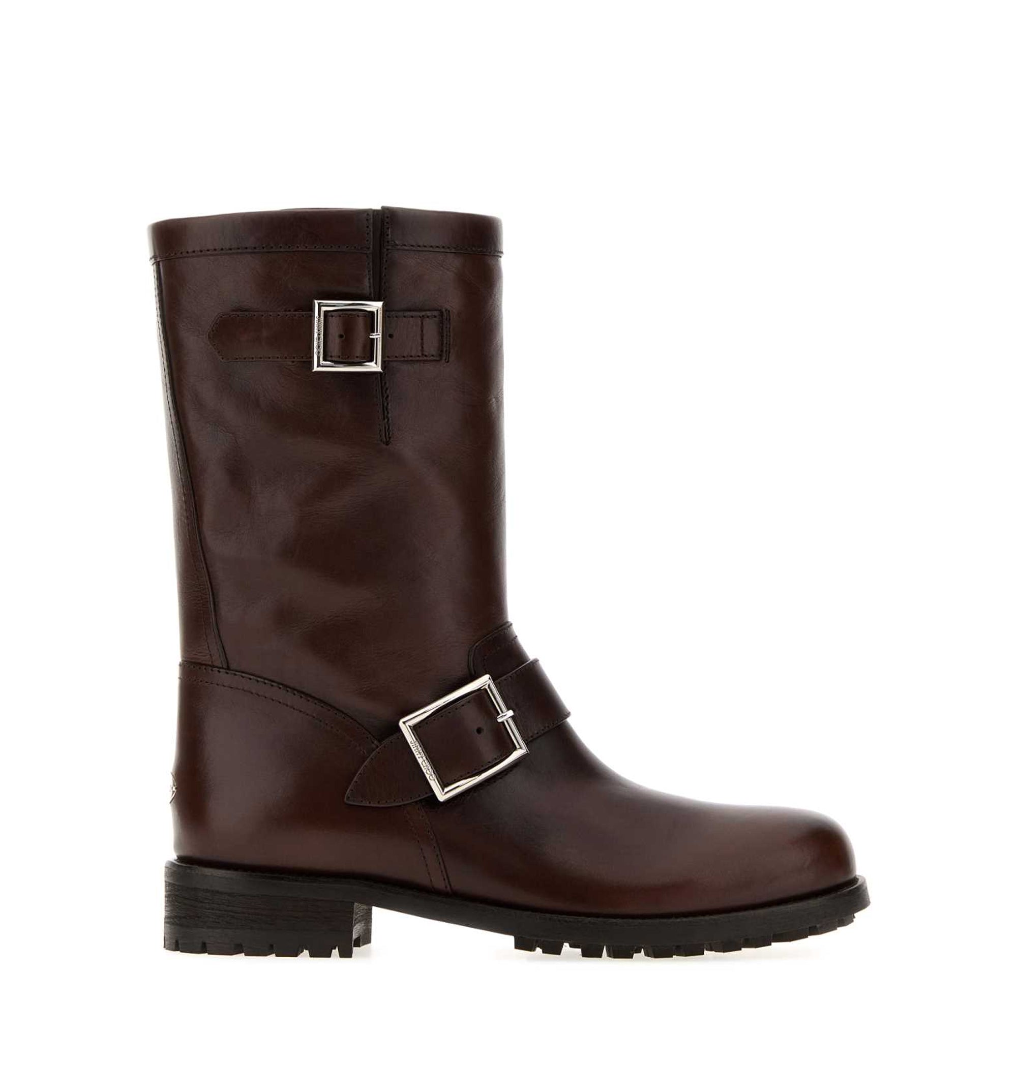 Biker Leather Ankle Boot