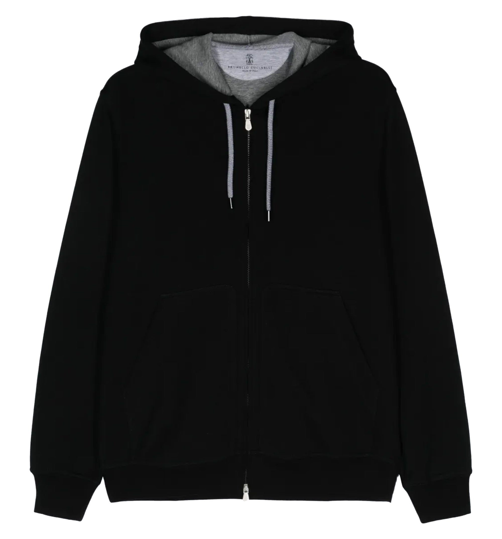 Zip-up drawstring hoodie