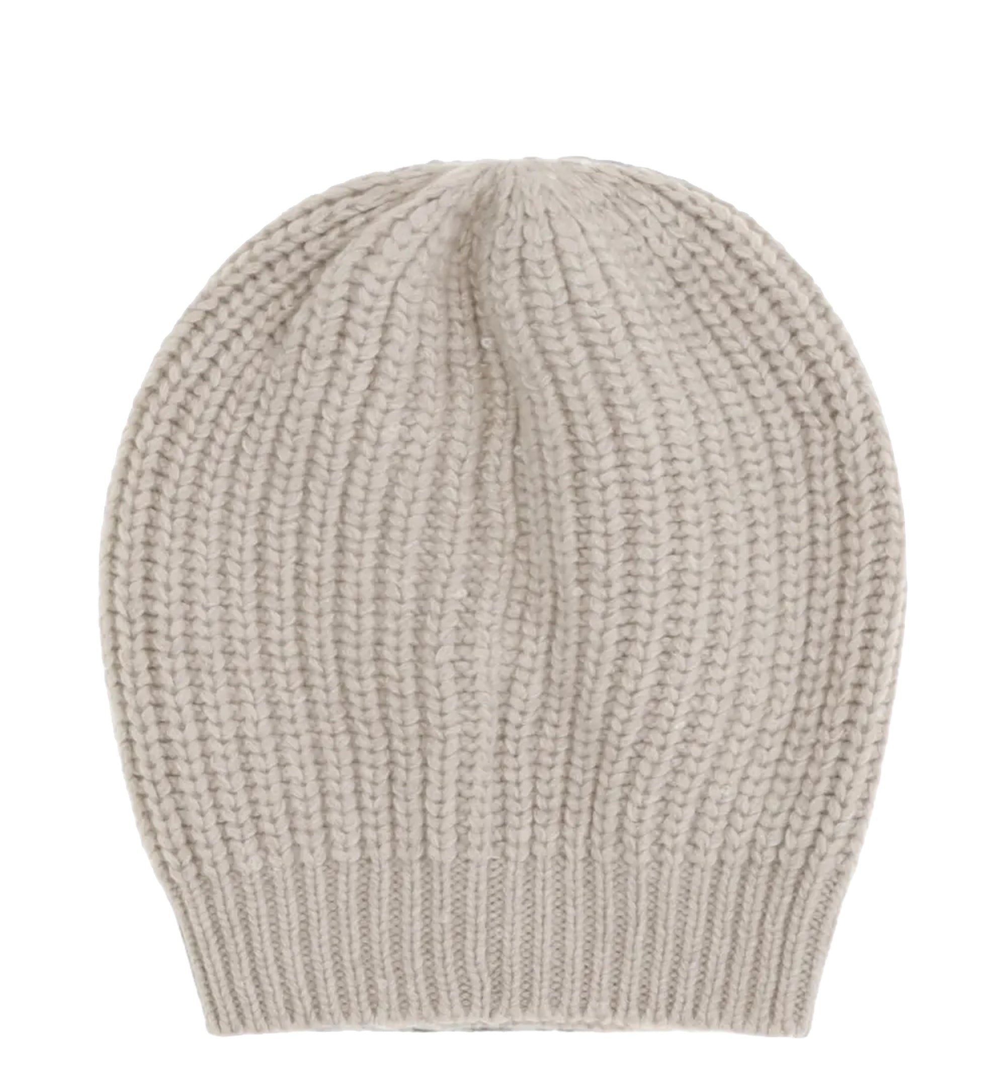 Ribbed-knit beanie hat