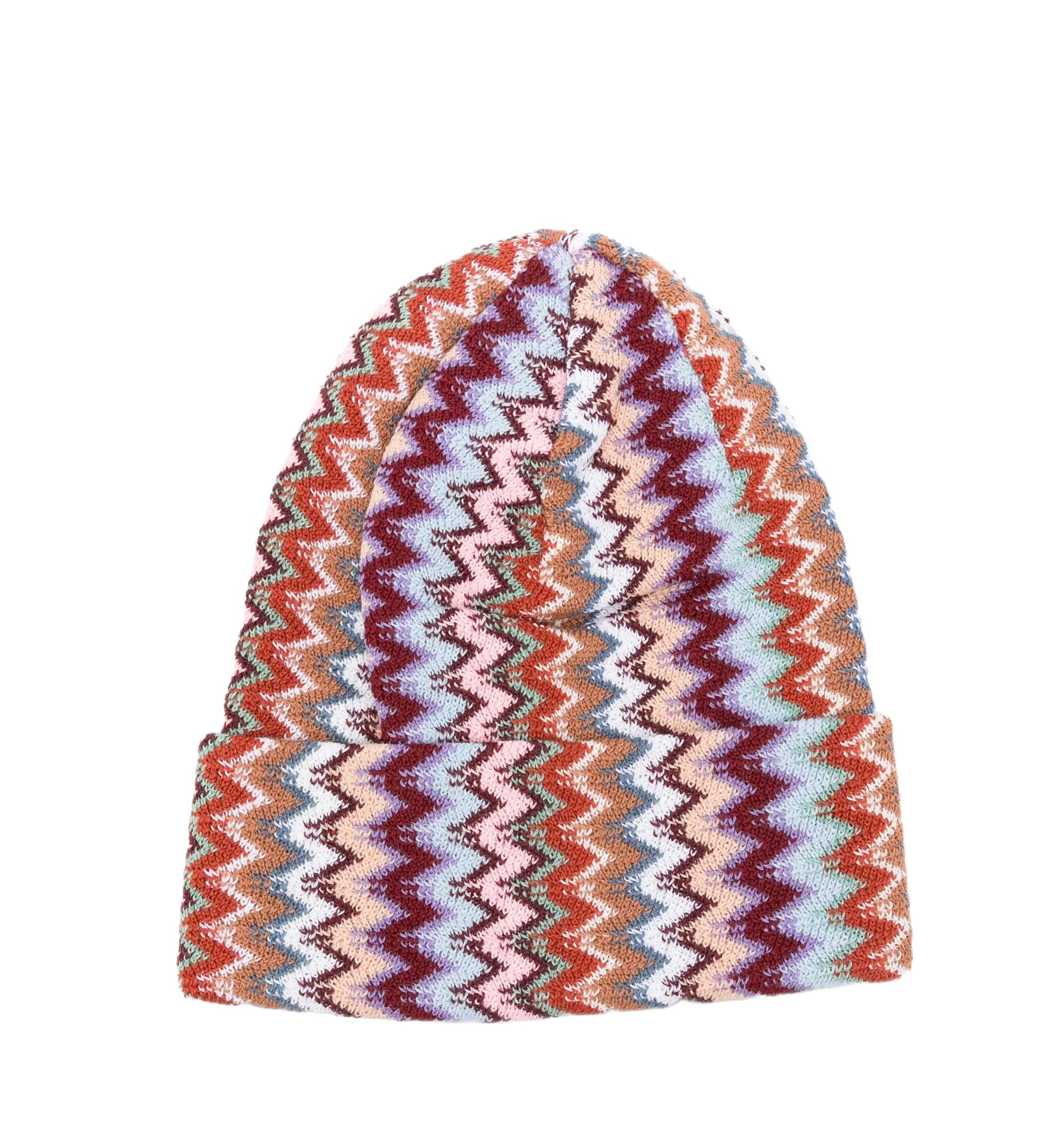 Zigzag Knit Beanie Hat