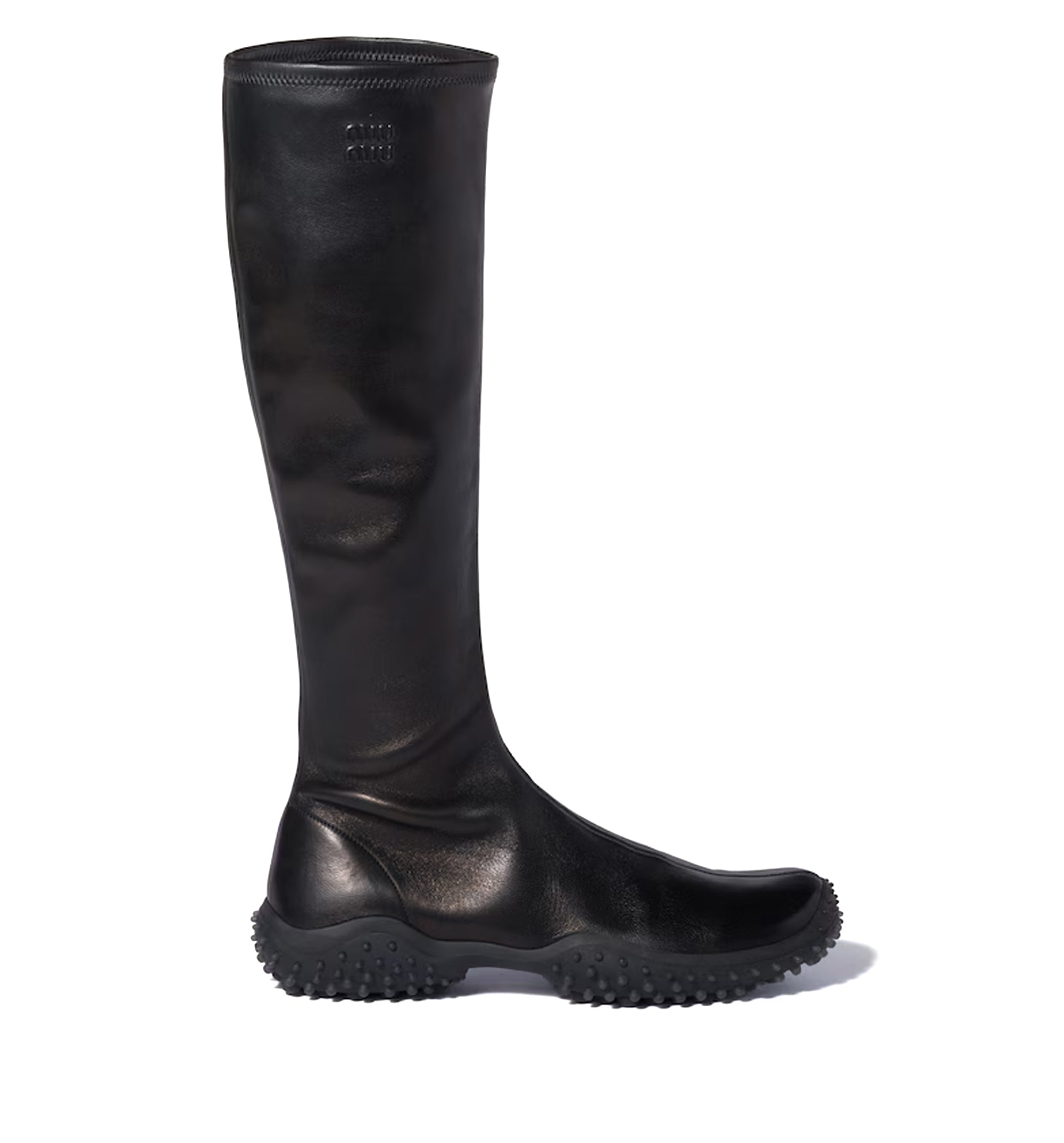 Stretch nappa leather boots