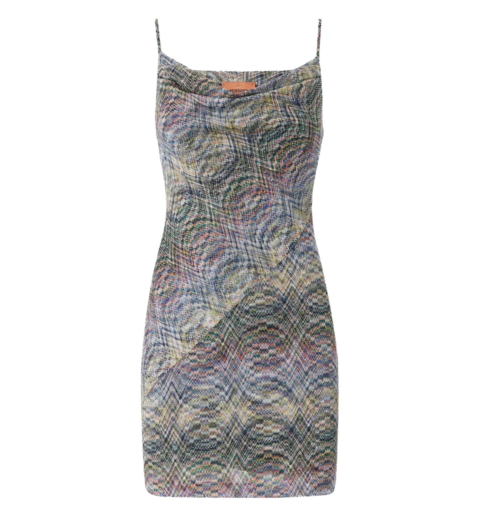 Space-dye viscose mini dress