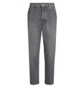 Greyscale denim iconic fit five-pocket trousers