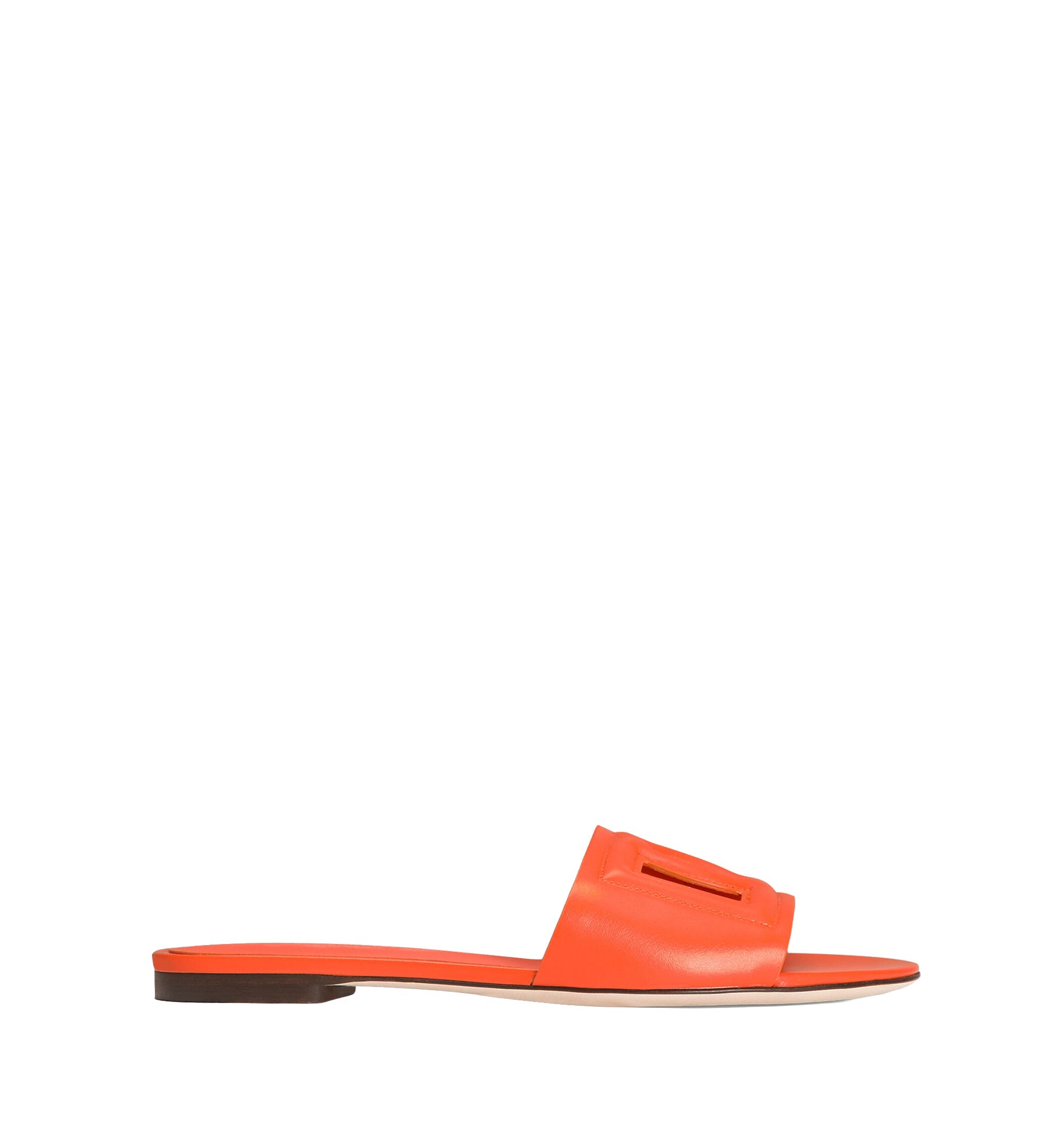 Calfskin sliders with DG logo