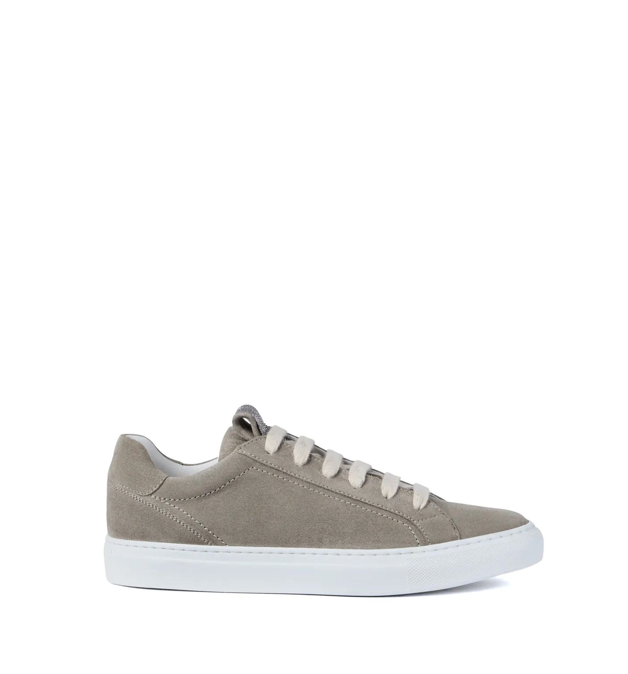 Monoli-embellished suede sneakers