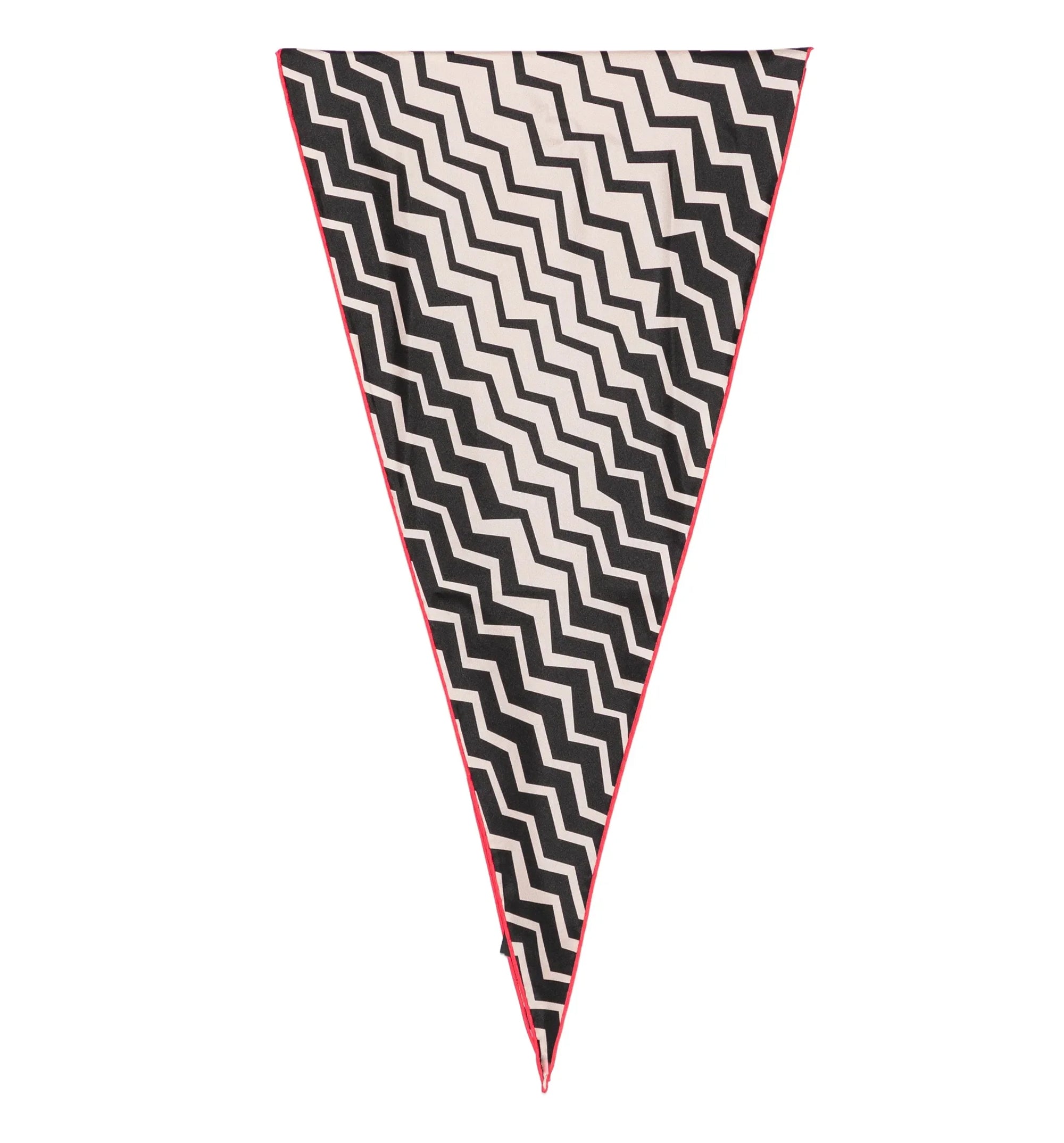 Zigzag-print Triangle Scarf