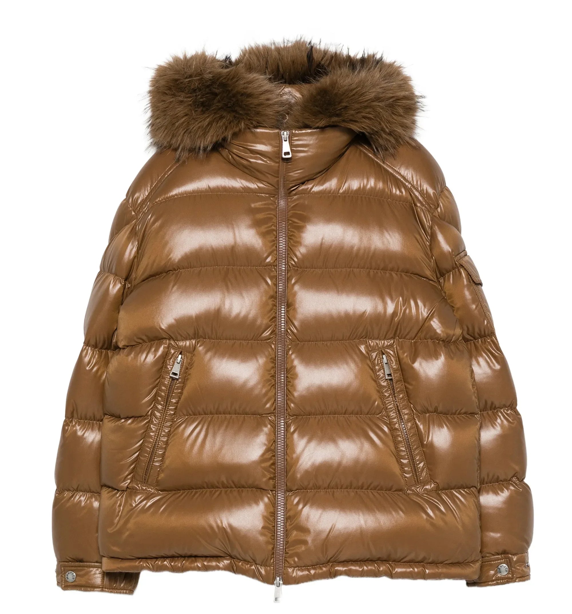 Faux-fur-trim Quilted Jacket