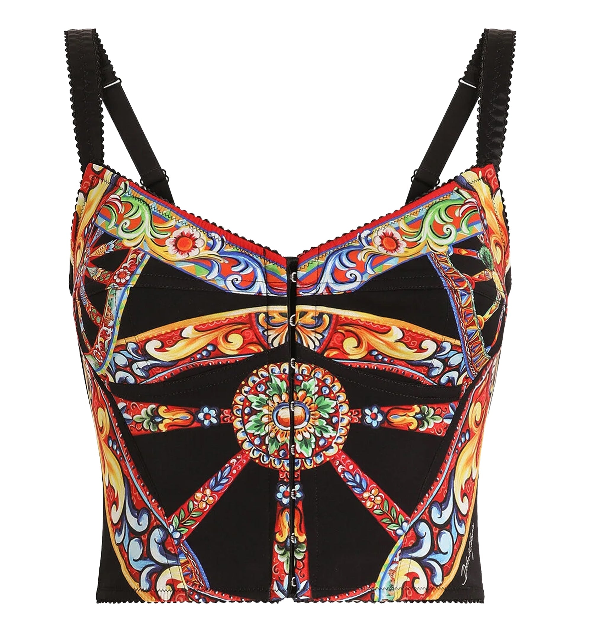 Carretto-print charmeuse top