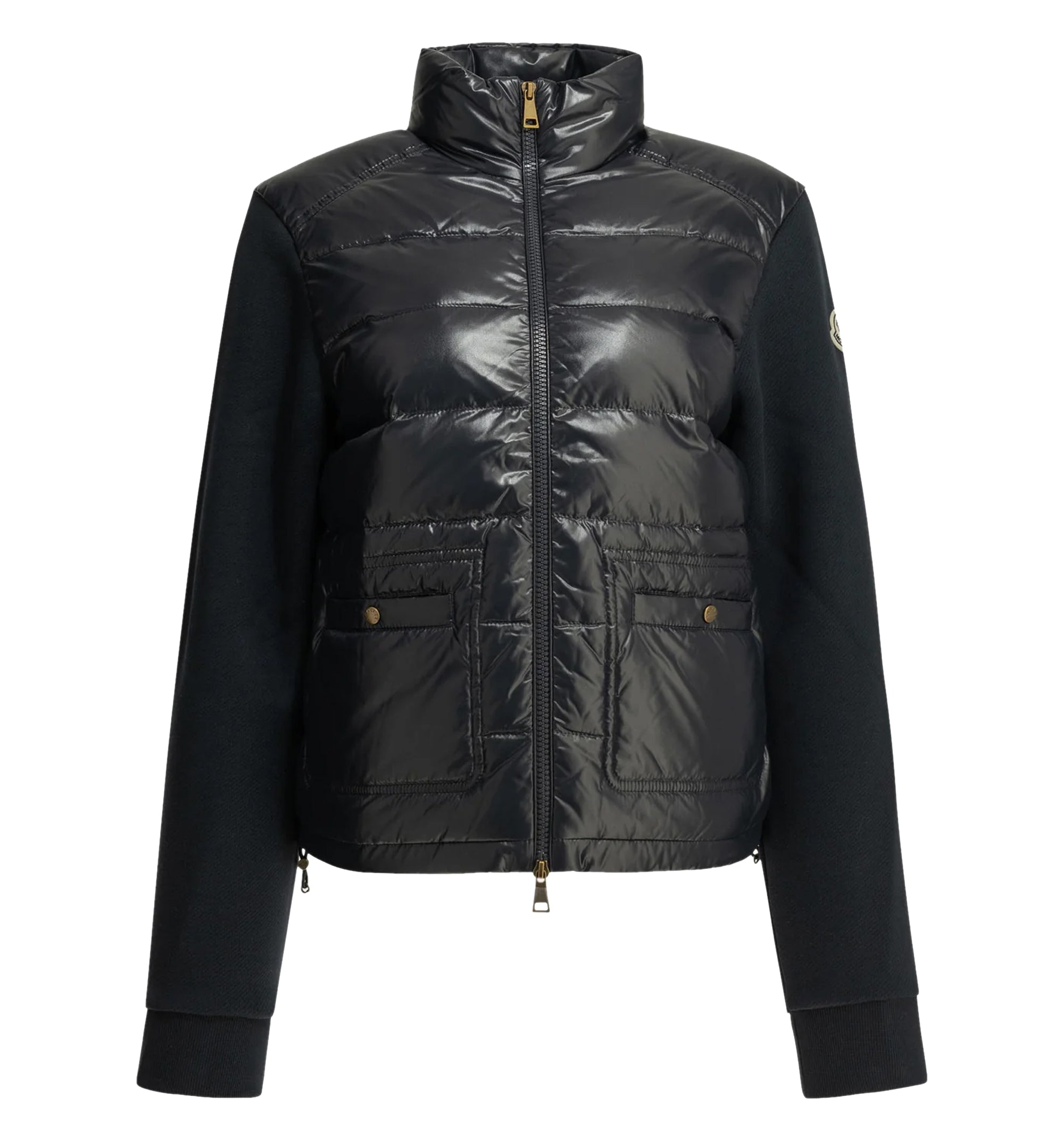 Quilted Zip-Up Sweatshirt