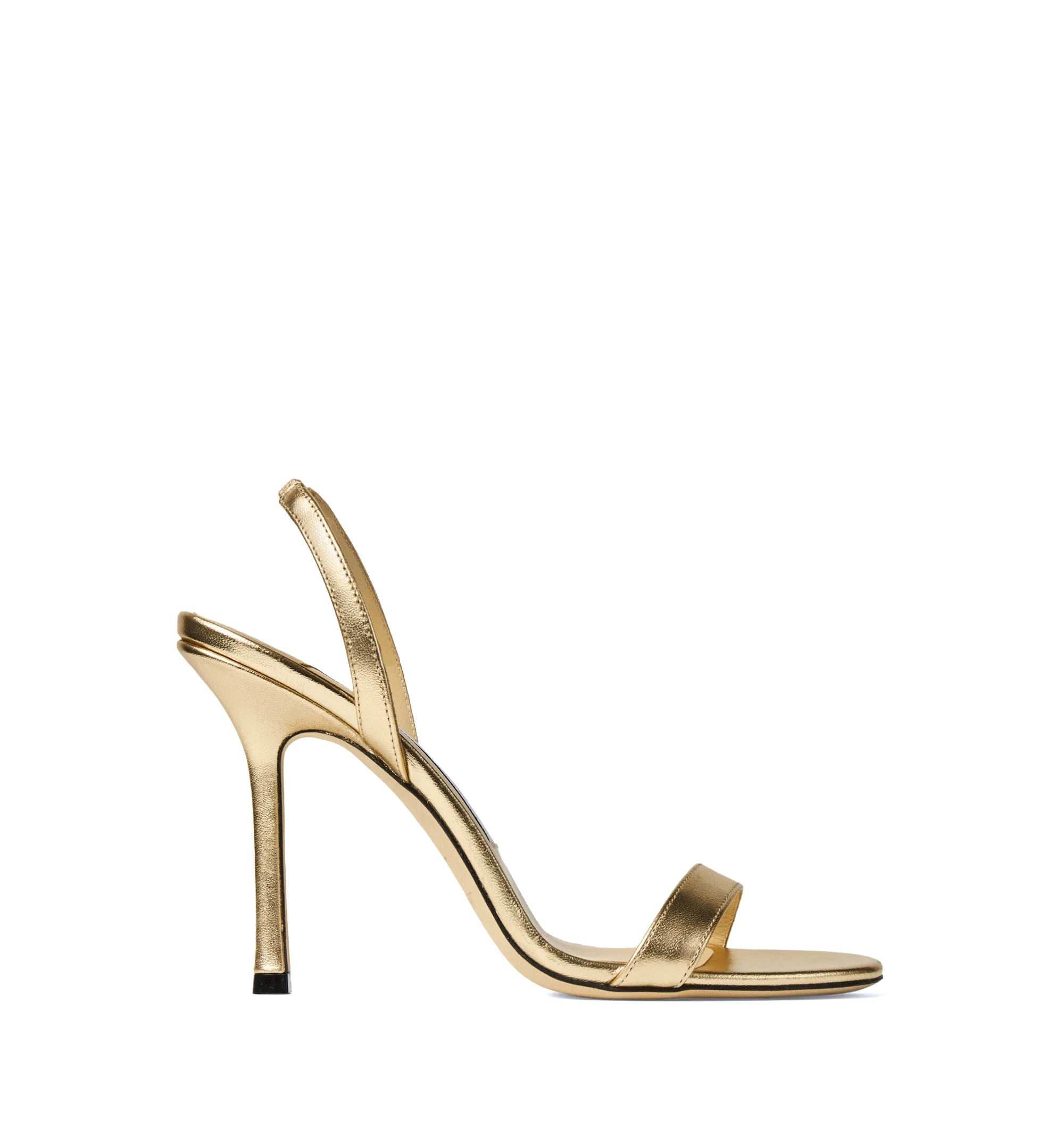 Jenn 100 Gold Metallic Nappa Leather Sandals