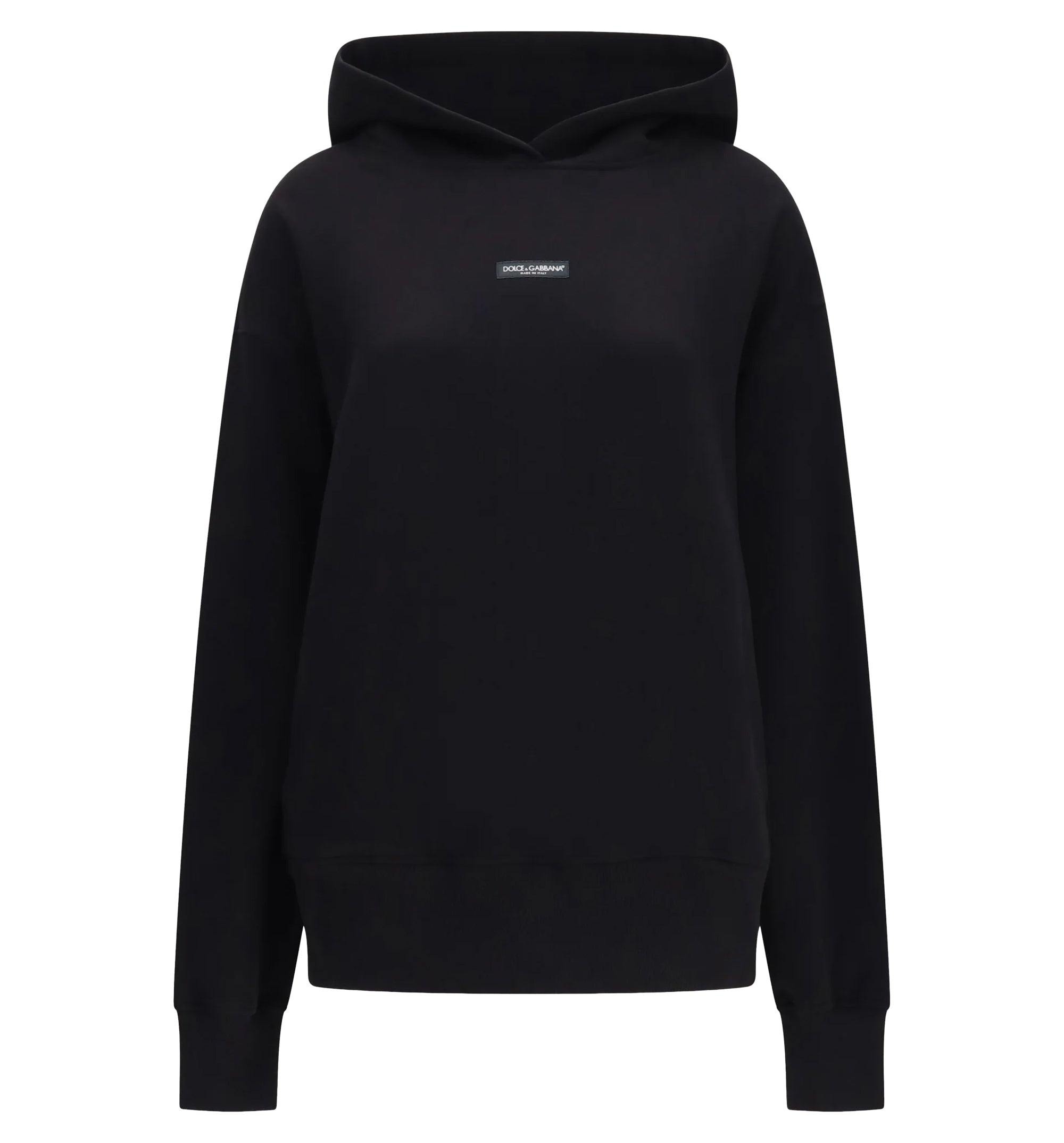 Cotton Hooded Sweatshirt with logo patch