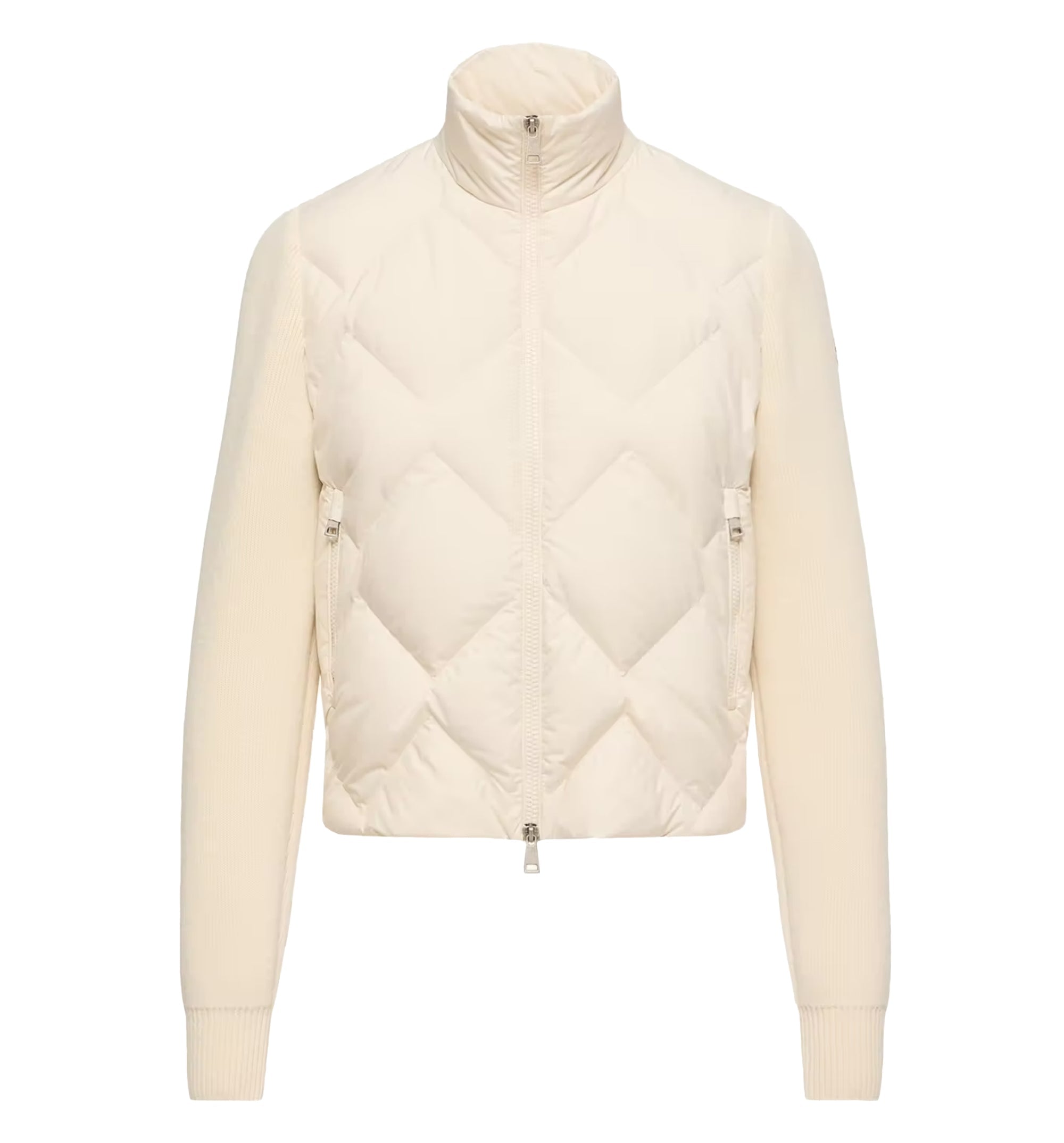 Wool & Cashmere Padded Zip-Up Cardigan