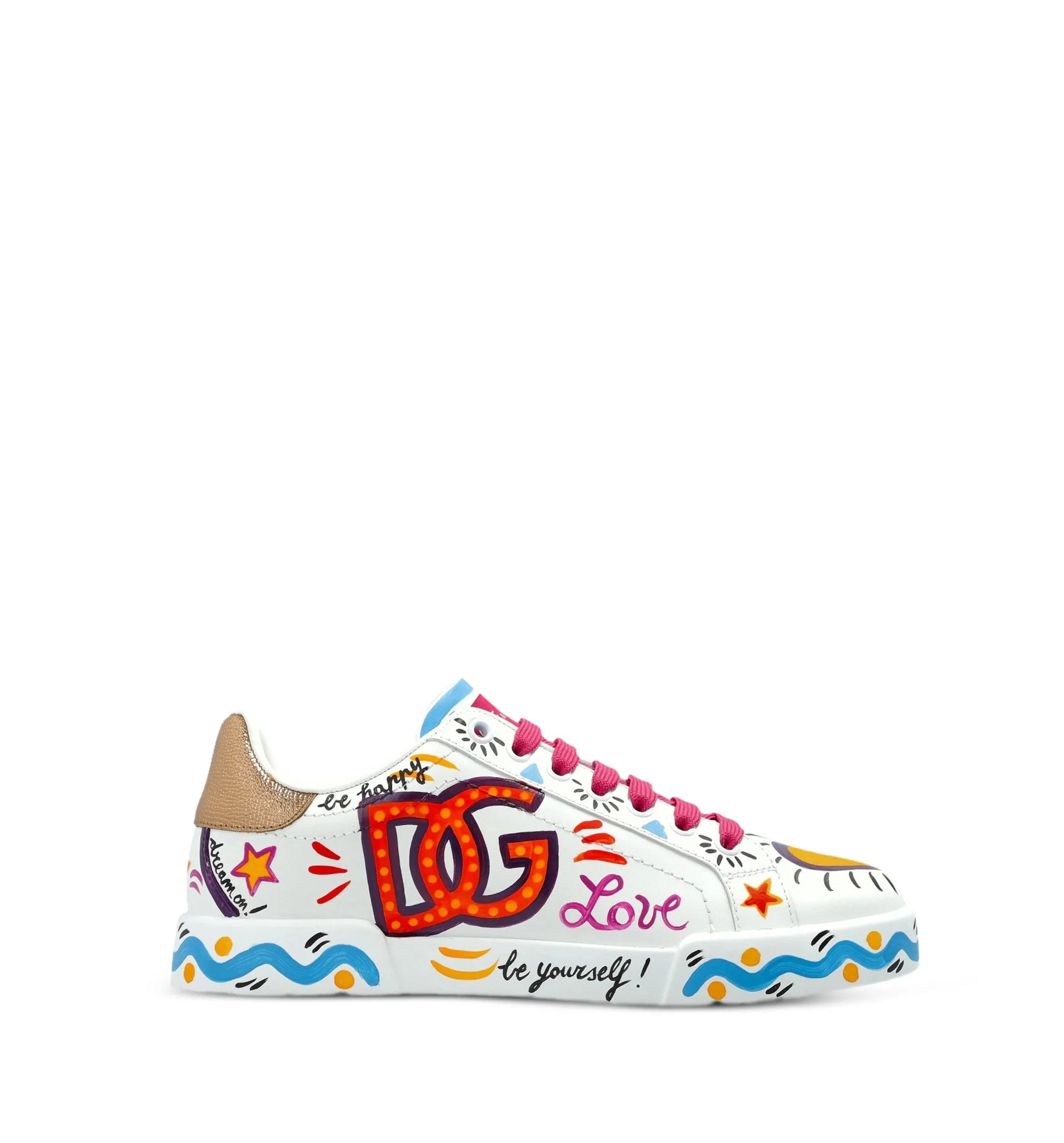 Logo-print Leather Sneakers