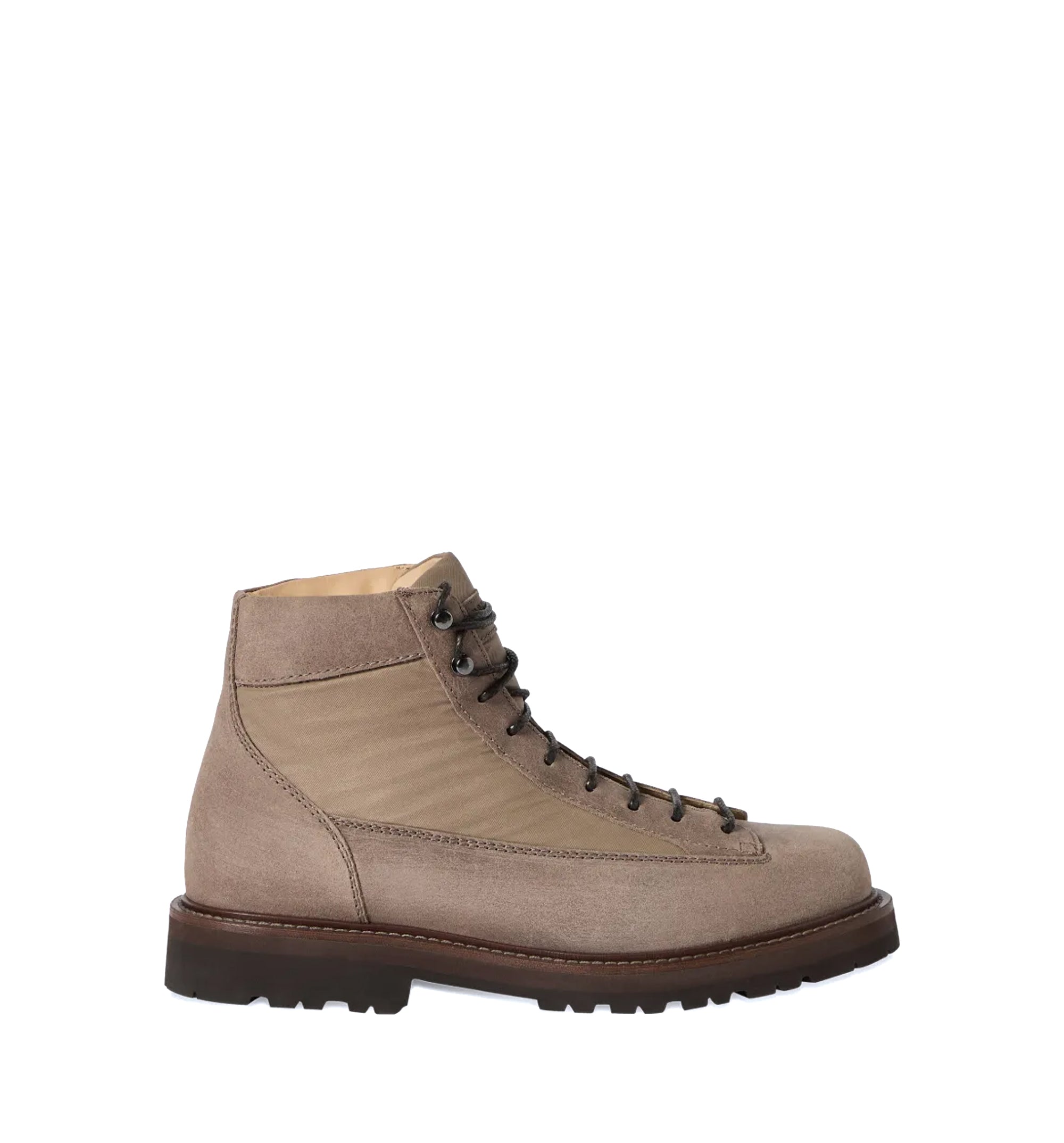 Suede and techno fabric urban outdoor boots