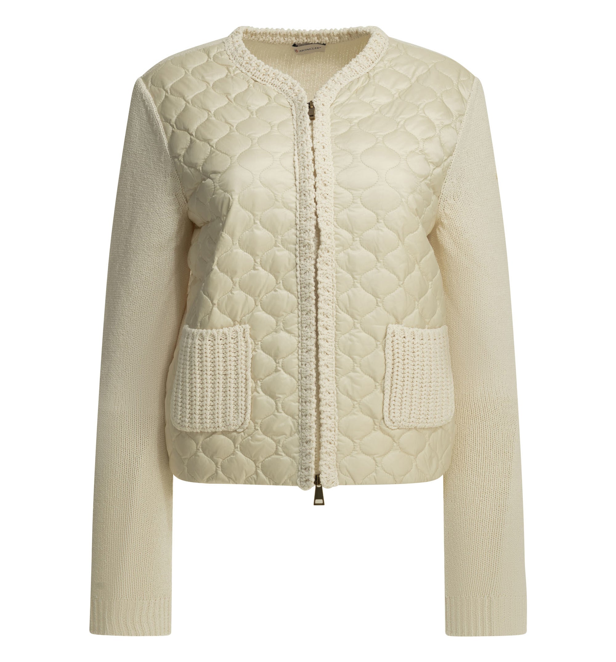 Quilted cotton cardigan