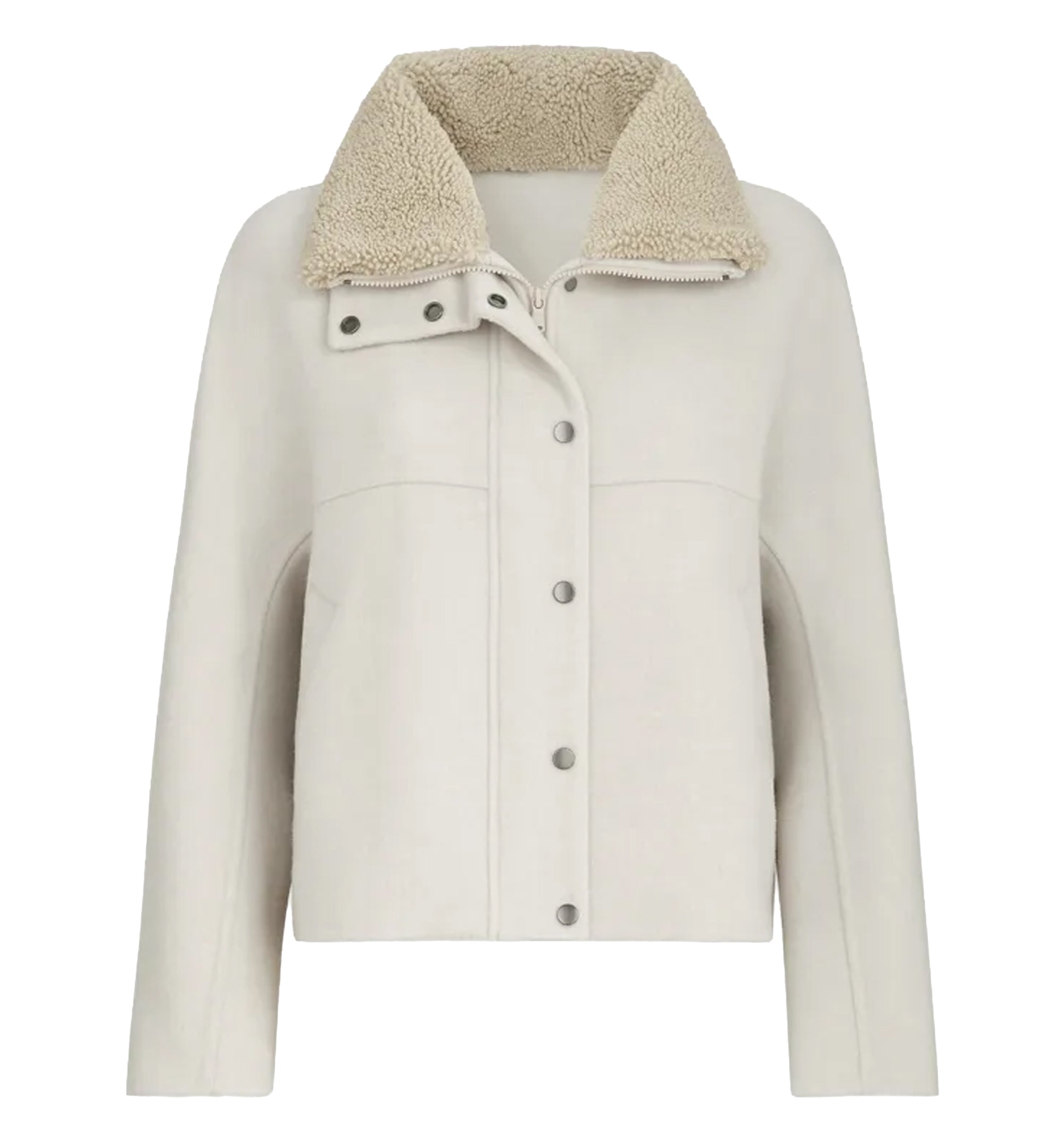 Hand-crafted outerwear jacket in virgin wool and cashmere