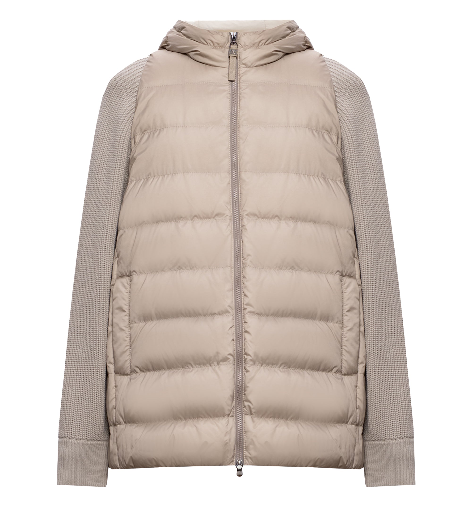 'Shiny Zipper Pull' down jacket